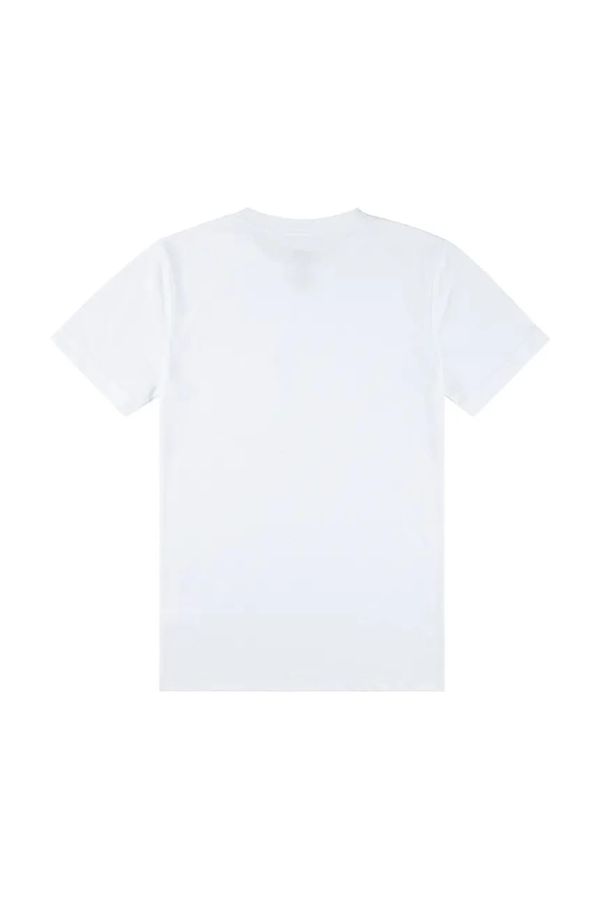 Детская хлопковая футболка SUNSET POCKET TEE белая для мальчиков - фото 2