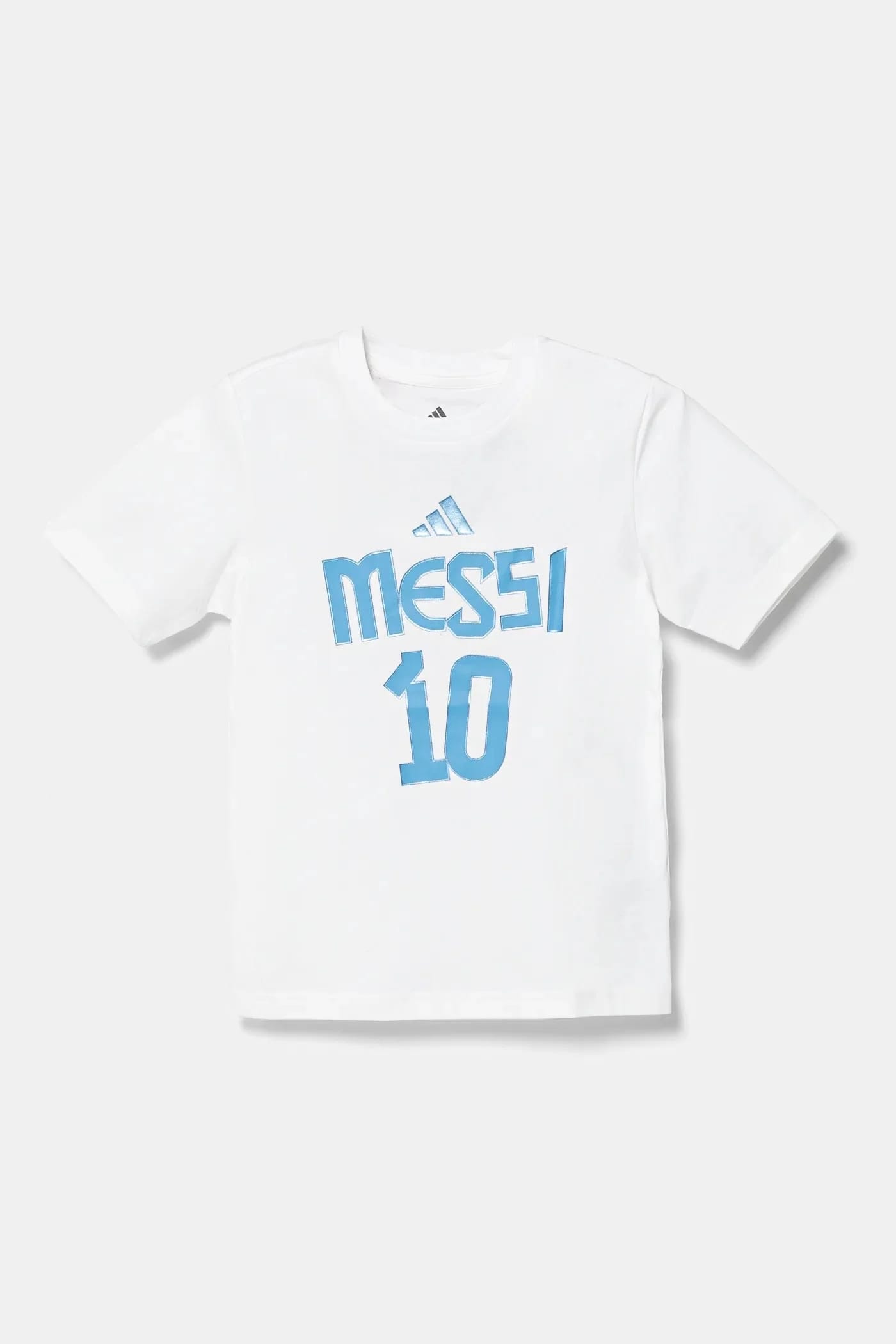 Детская хлопковая футболка MESSI белая для мальчиков - фото 2