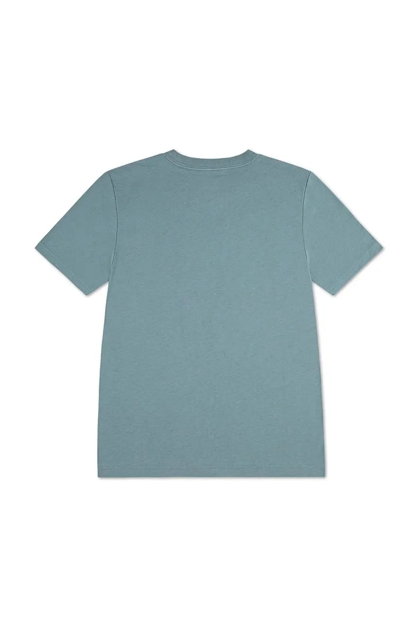 Детская хлопковая футболка SUNSET POCKET TEE синяя для мальчиков - фото 2