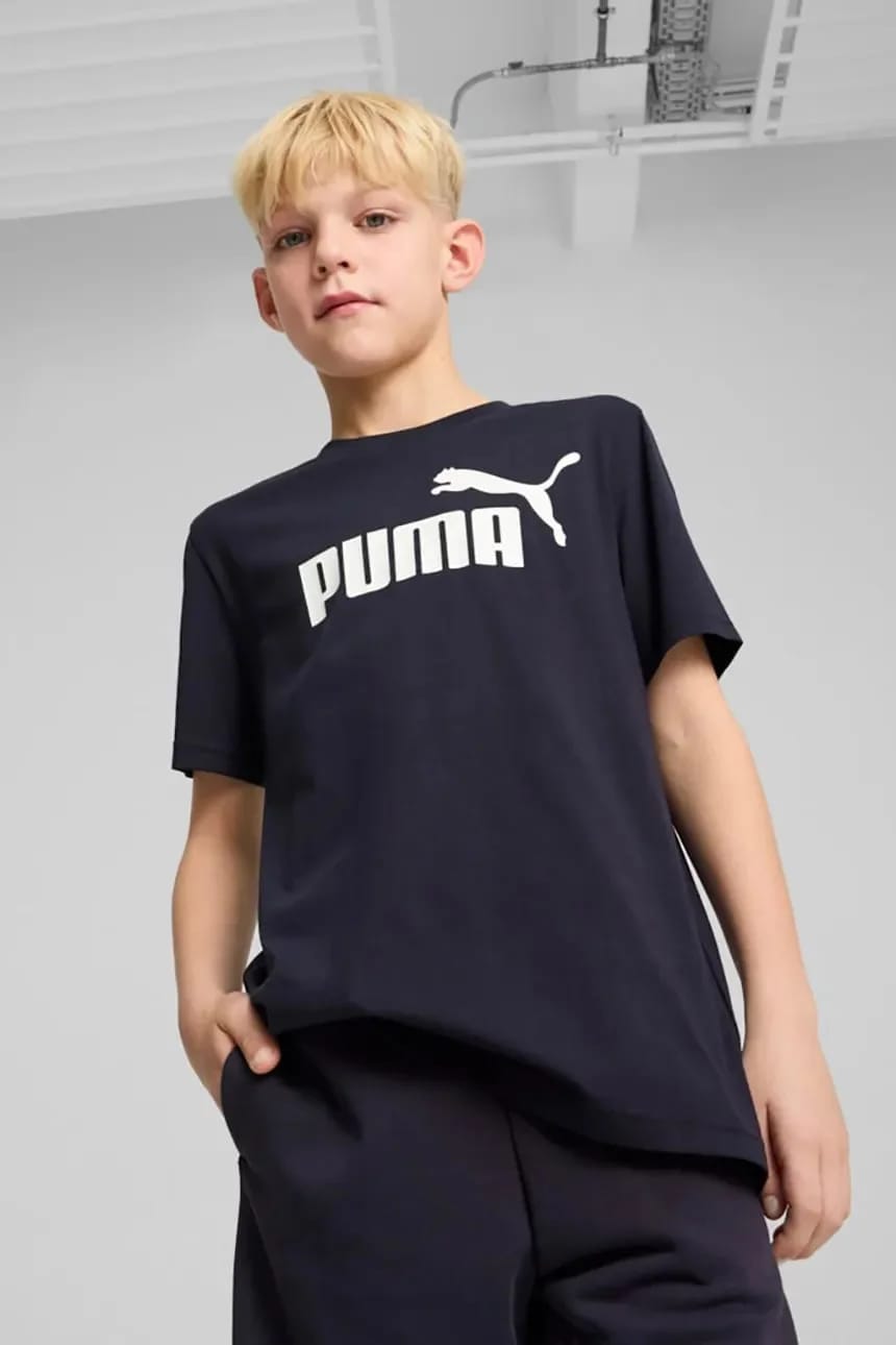 Детская хлопковая футболка ESS No. 1 Logo Tee военно-морской для мальчиков