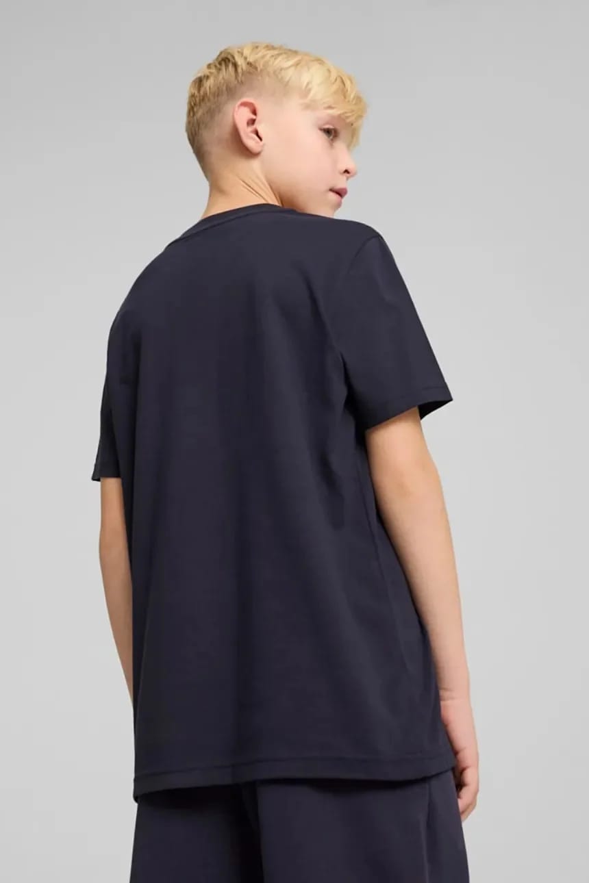 Детская хлопковая футболка ESS No. 1 Logo Tee военно-морской для мальчиков - фото 5