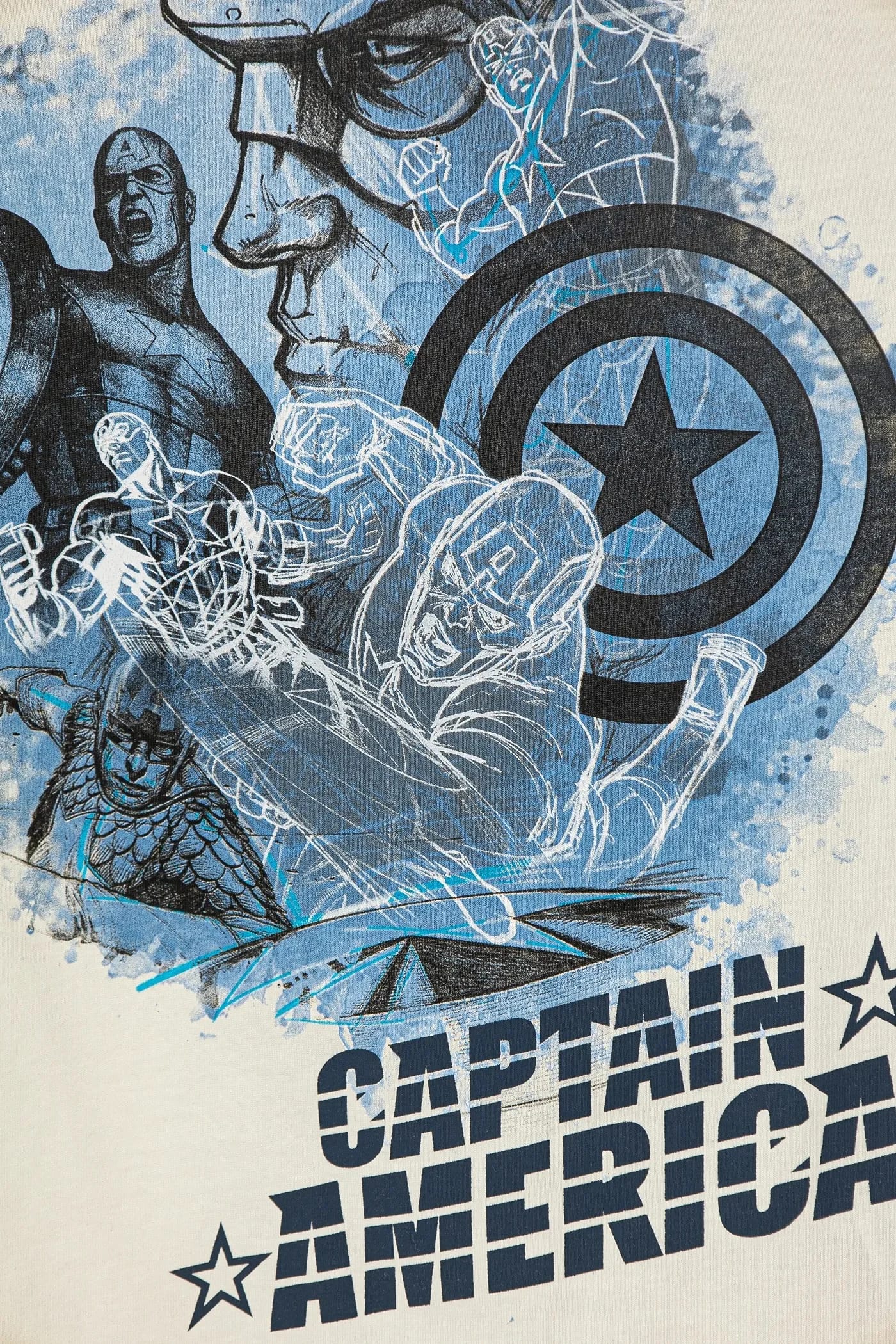 Детская хлопковая футболка x Marvel бежевая для мальчиков - фото 3