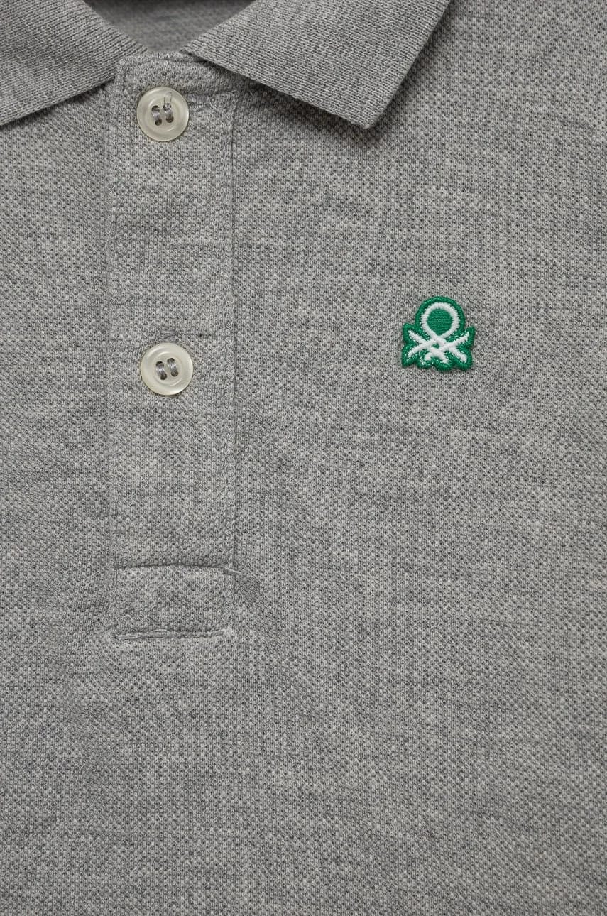 Детская хлопковая рубашка с длинным рукавом серая для мальчиков - фото 2