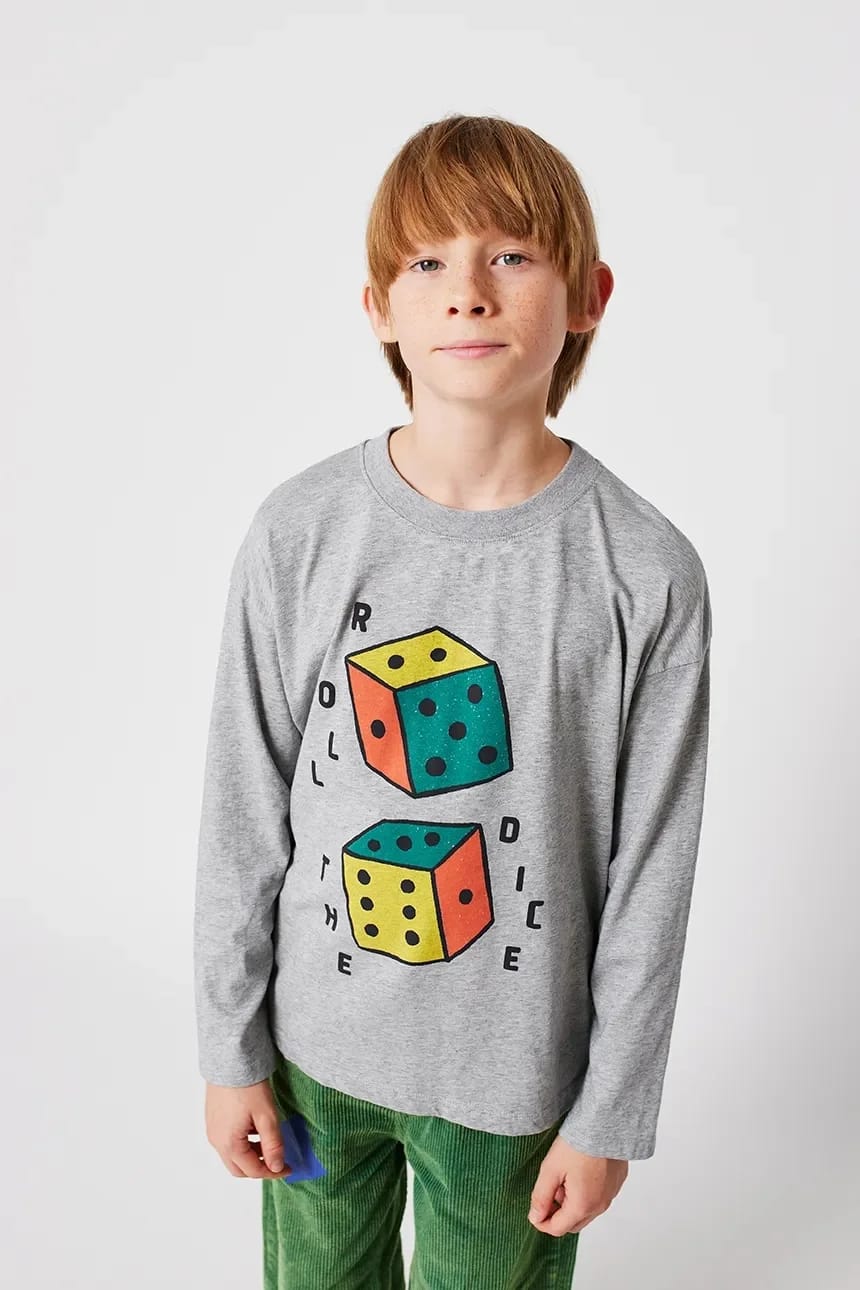 Хлопковая футболка с длинными рукавами для малышей Roll the Dice