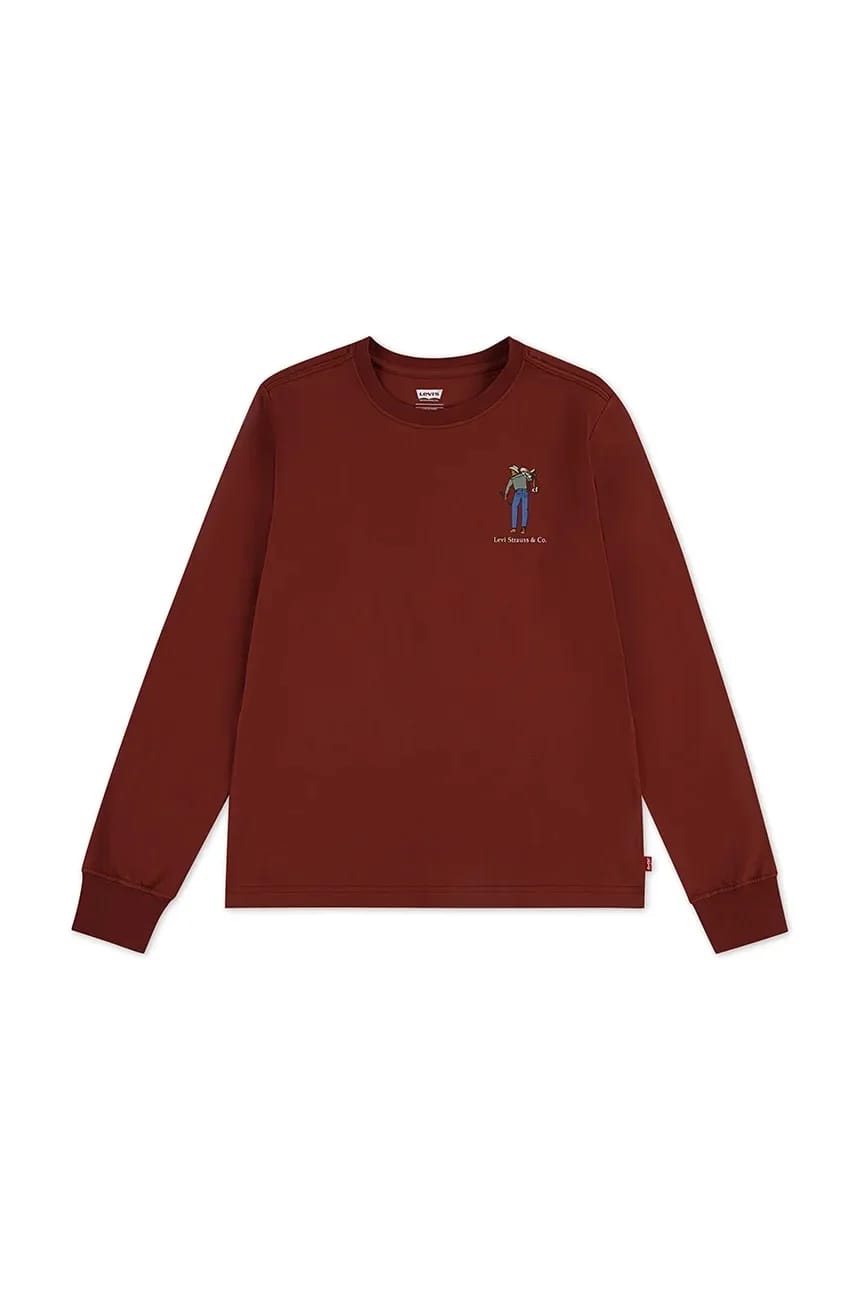 Детская хлопковая футболка с длинными рукавами SADDLE MAN LS TEE