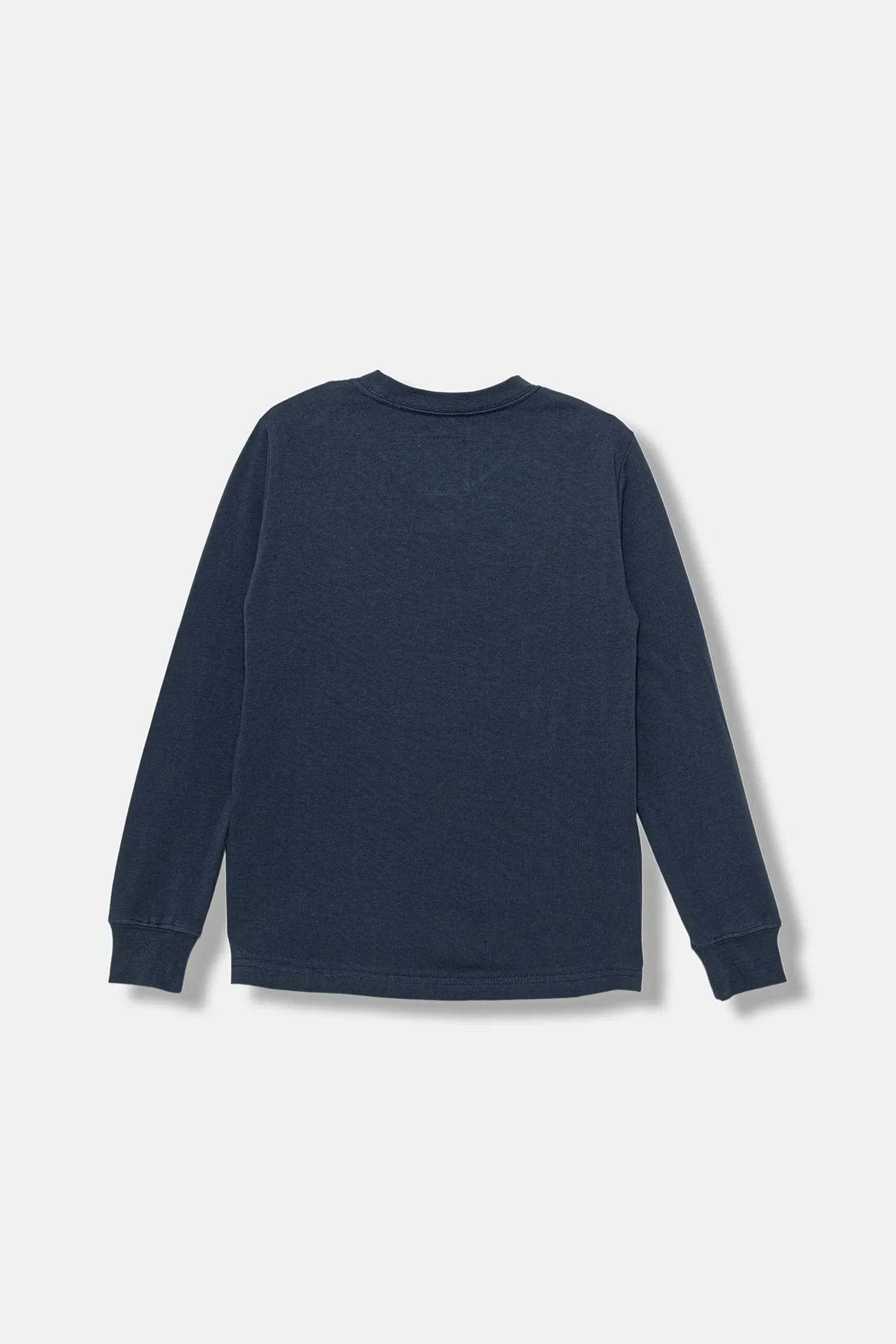 Детская хлопковая футболка с длинными рукавами COLLEGIATE LS TEE - фото 2