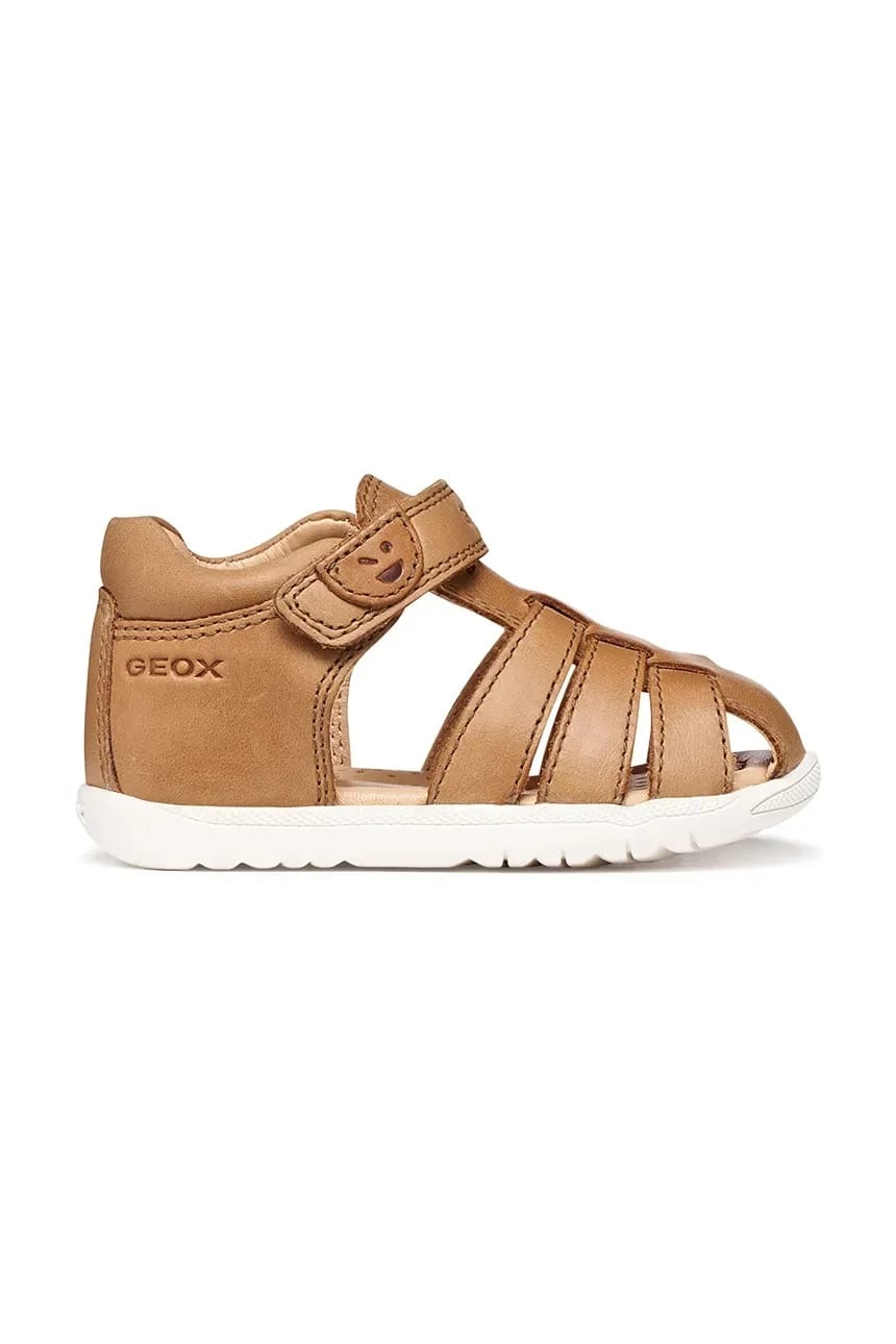 Детские кожаные сандалии SANDAL MACCHIA коричневые для мальчиков - фото 2