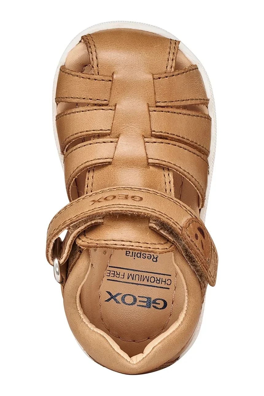 Детские кожаные сандалии SANDAL MACCHIA коричневые для мальчиков - фото 5