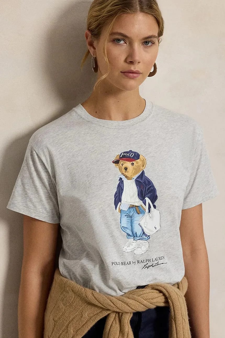 Женская хлопковая футболка серая для женщин - фото 4