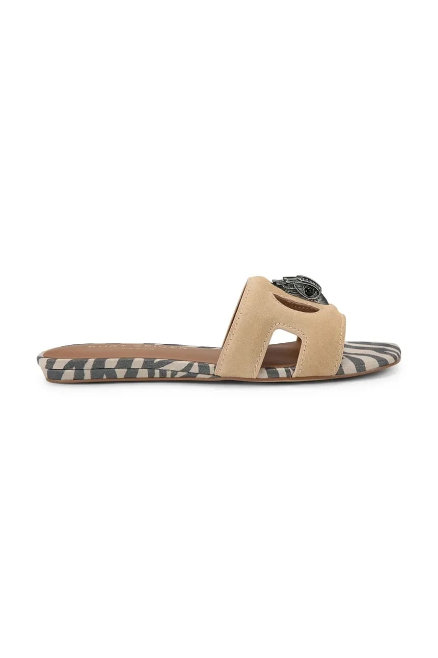 Женские кожаные шлепанцы Eagle Cut Out Flat Sdl