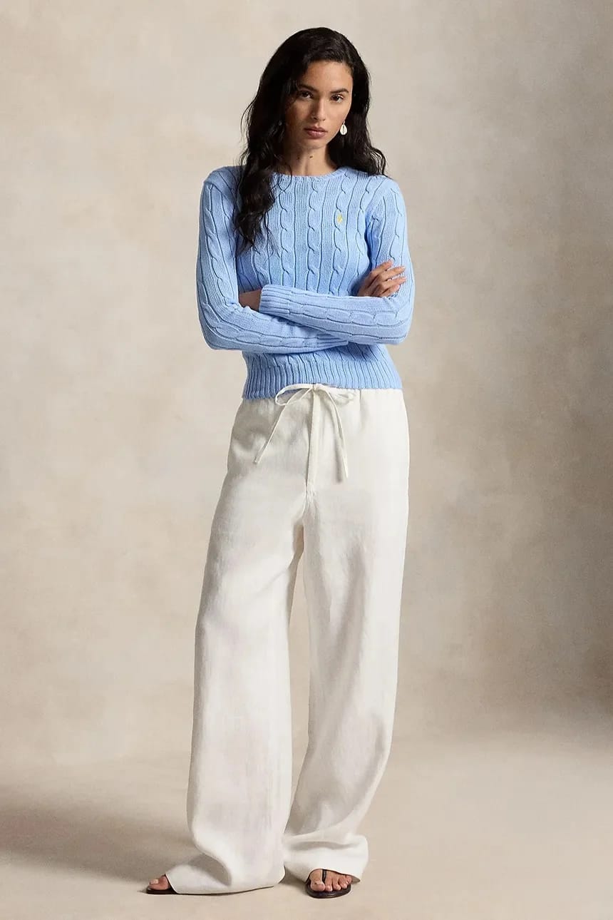 Женский хлопковый свитер PIMA COTTON-LSL-PLO - фото 3