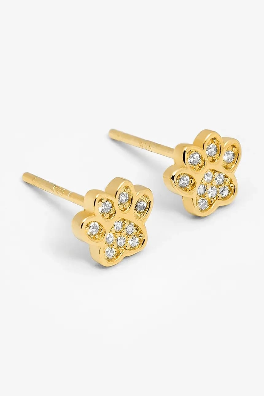 Серьги MINI из позолоченного серебра - фото 2