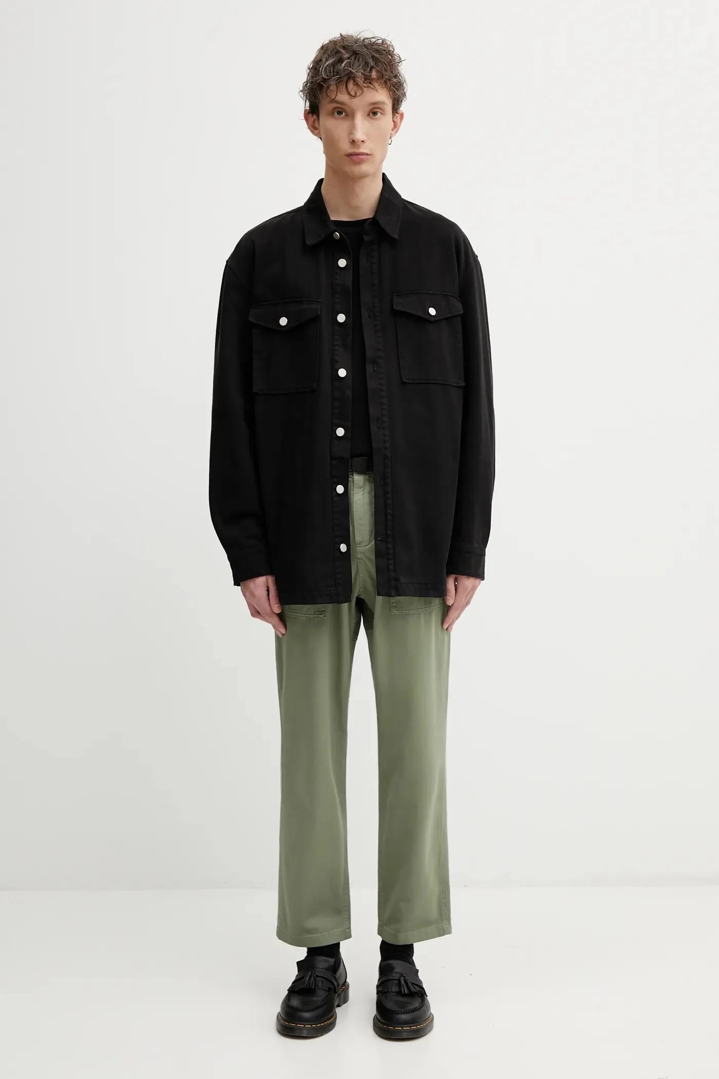 хлопковые брюки LOOSE TAPERED RIDGE PANT - фото 5