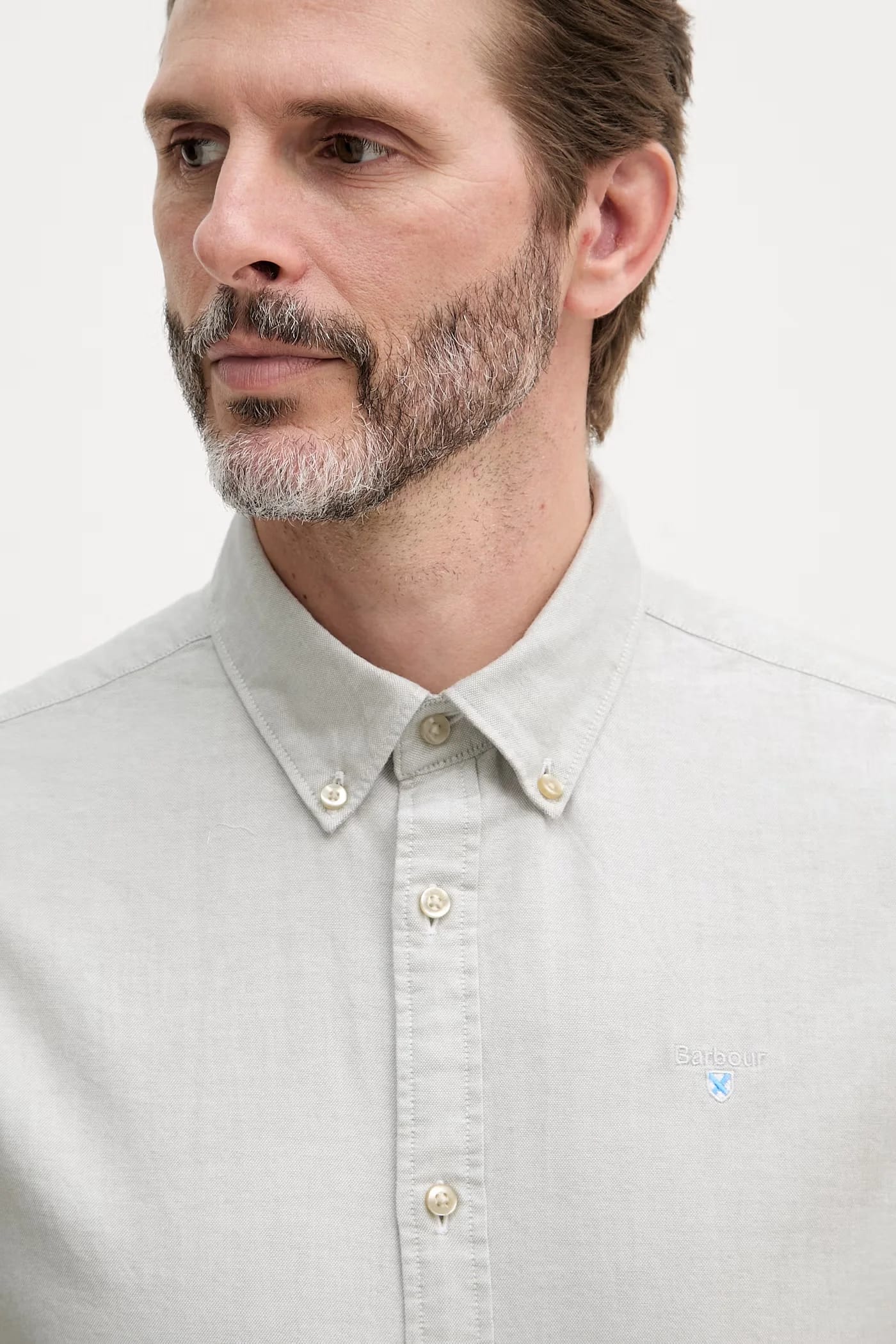 Мужская хлопковая оксфордская рубашка Oxtown S/S Tailored Shirt - фото 4