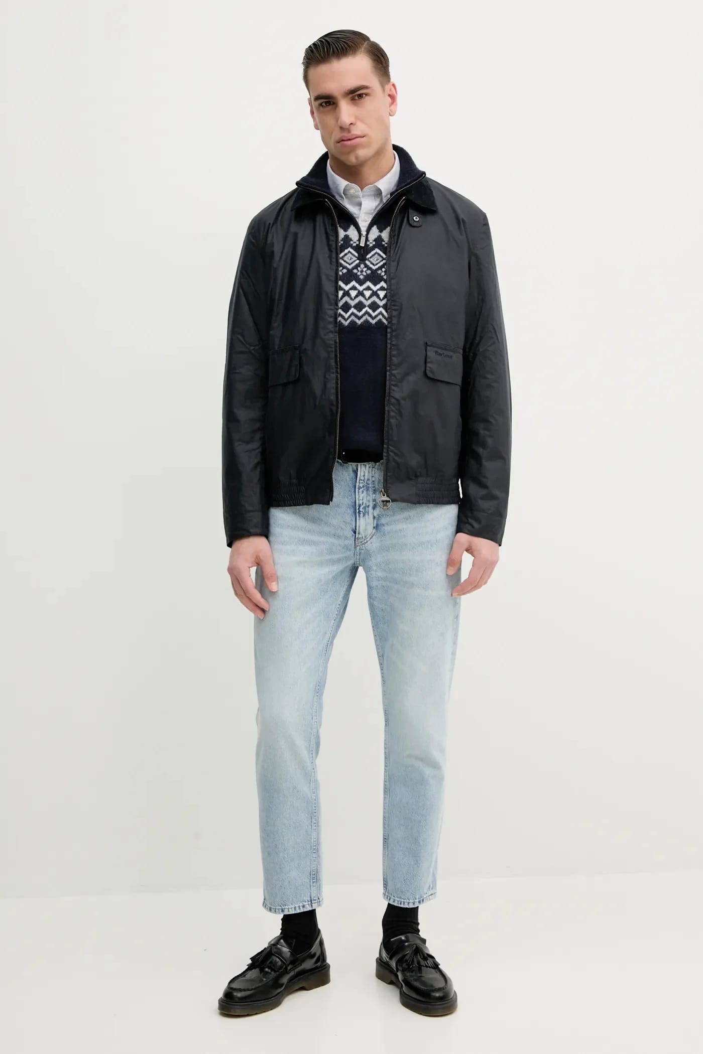 Мужская рубашка Oxtown Tailored в полоску из хлопка - фото 2