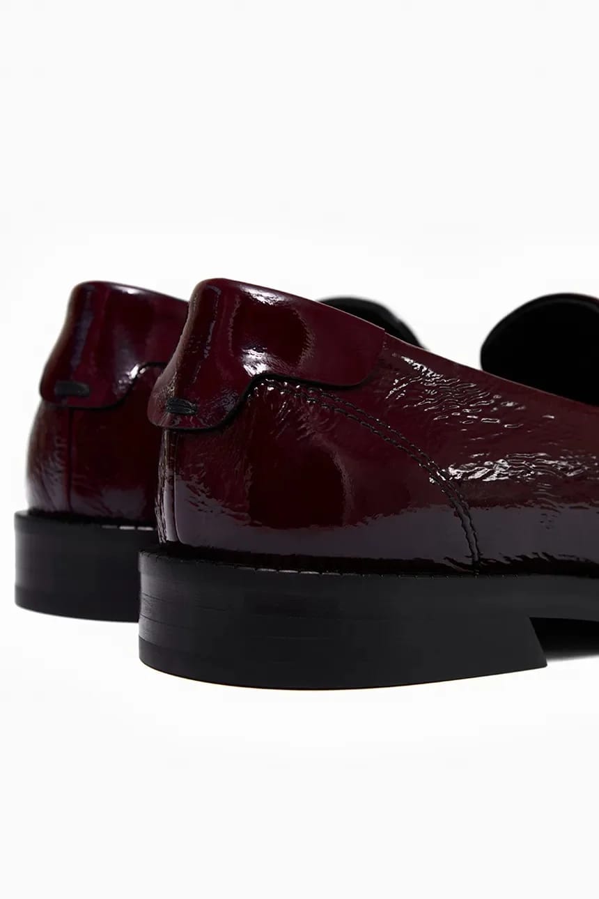 Женские кожаные мокасины Greta Glossy Ruby - фото 4
