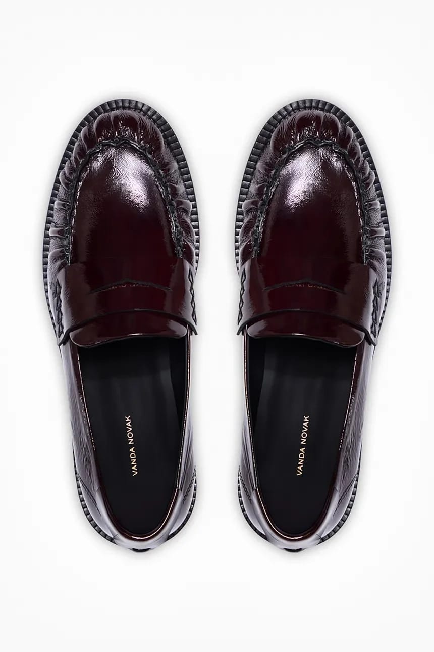 Женские кожаные мокасины Greta Glossy Ruby - фото 6