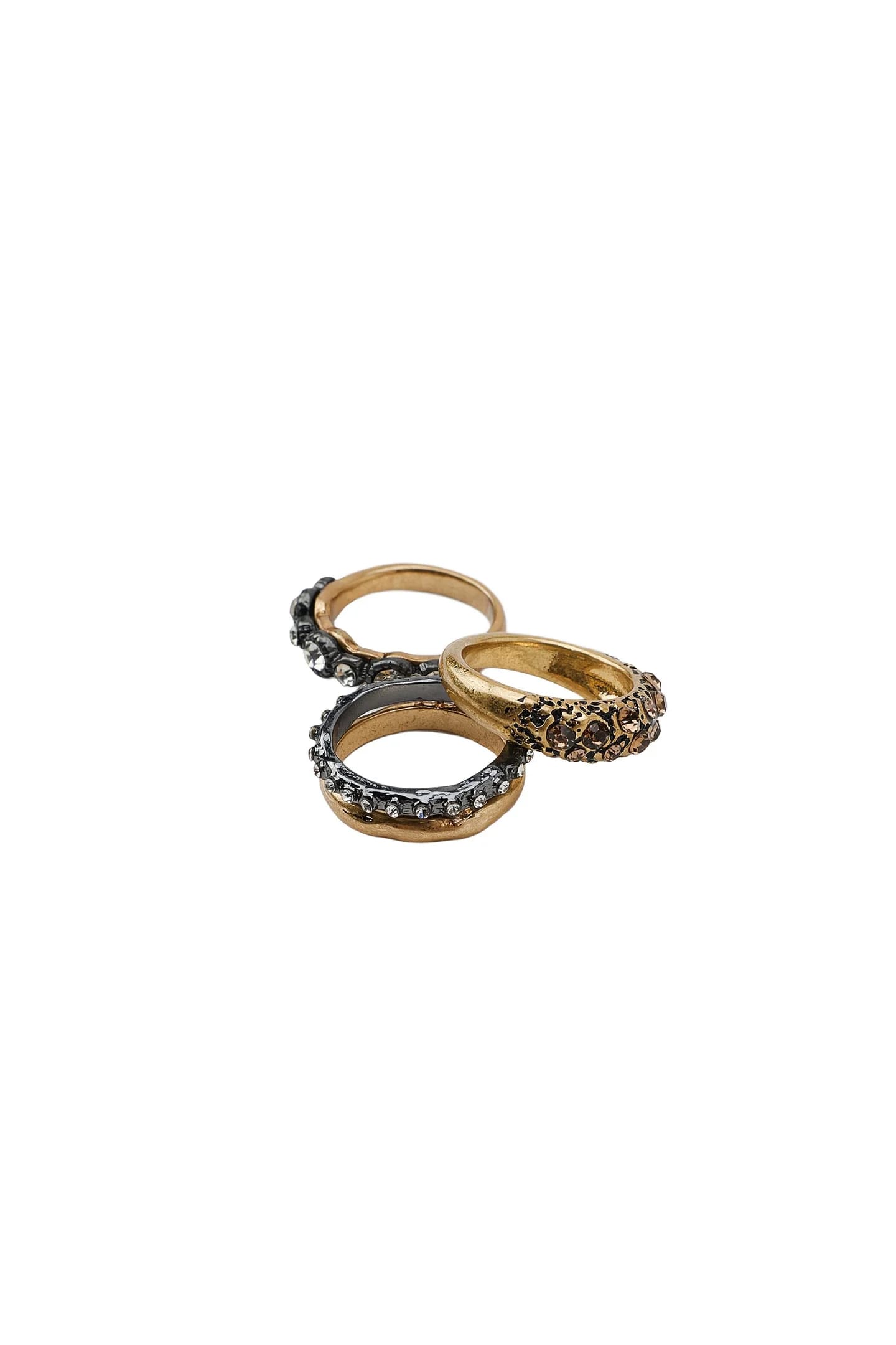 НАБОР ИЗ 3 МЕТАЛЛИЧЕСКИХ КОЛЬЦ С БЛЕСКАМИ - фото 5