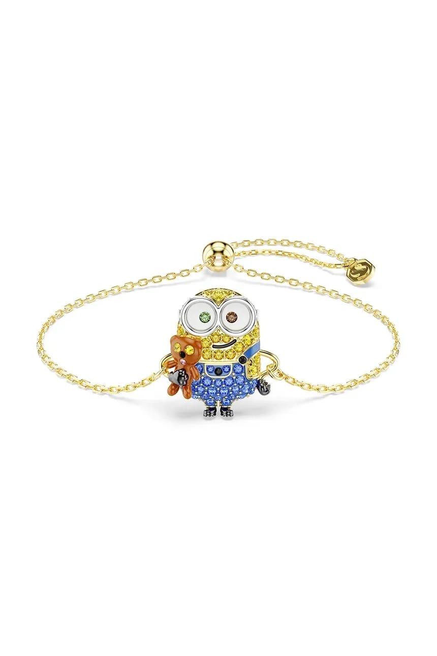 Женский позолоченный браслет с кристаллами Swarovski MINIONS