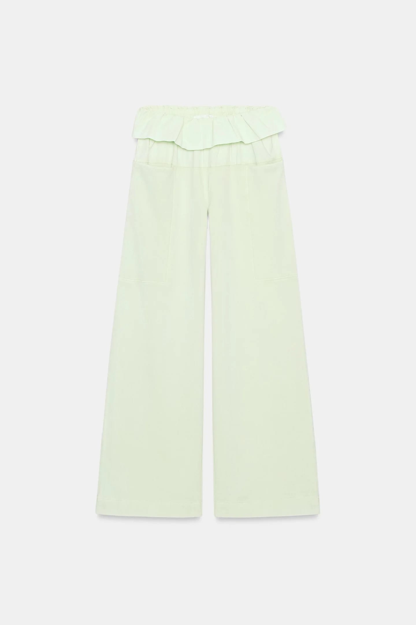 БРЮКИ ИЗ ПОПЛИНА С ЗАВЯЗКОЙ НА ТАЛИИ