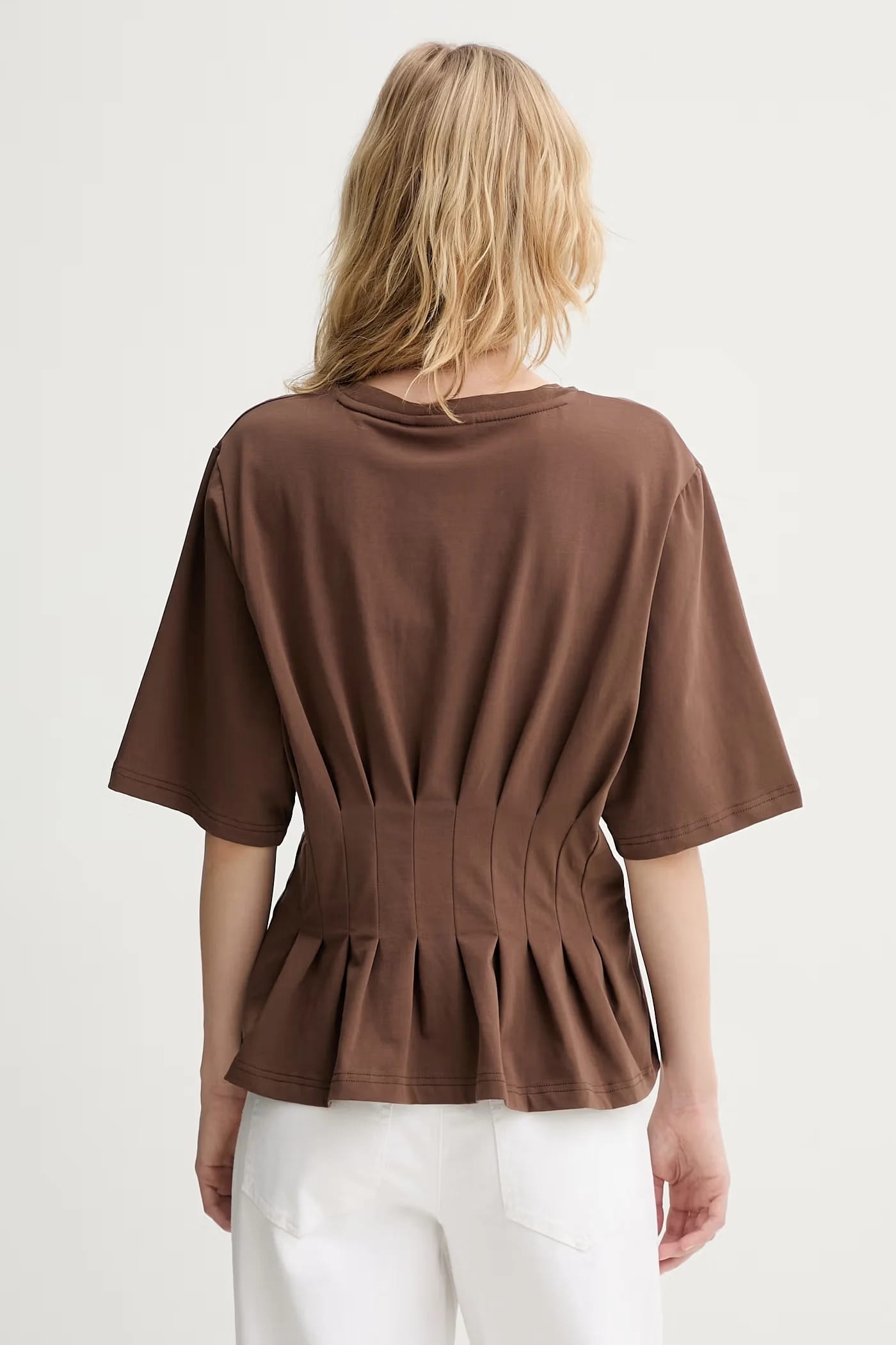 Женская хлопковая футболка с эластаном - фото 3