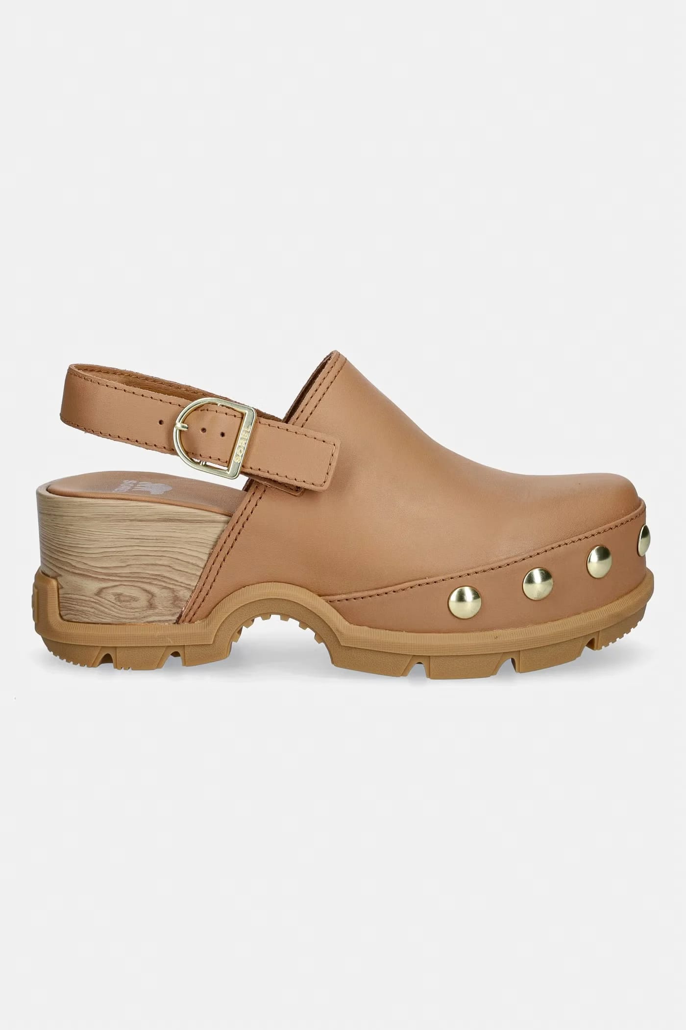 Женские кожаные босоножки на танкетке ROAM CLOG RVT - фото 2