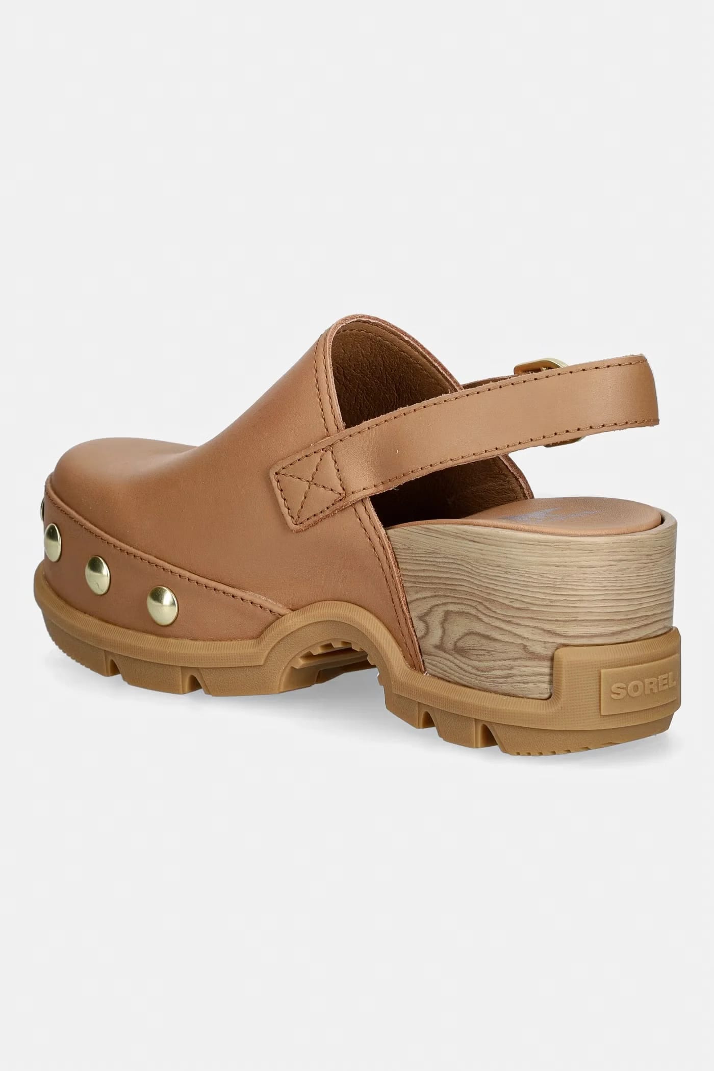 Женские кожаные босоножки на танкетке ROAM CLOG RVT - фото 3