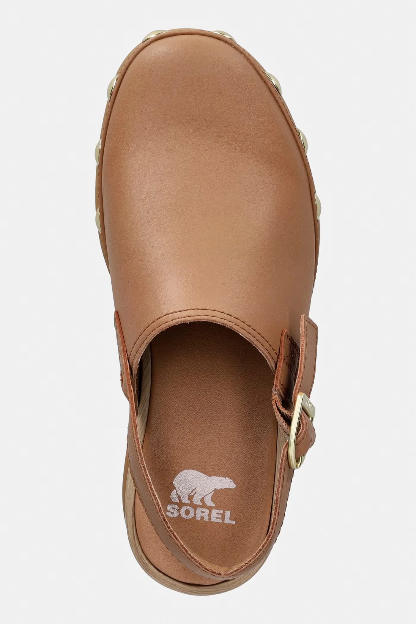 Женские кожаные босоножки на танкетке ROAM CLOG RVT - фото 4