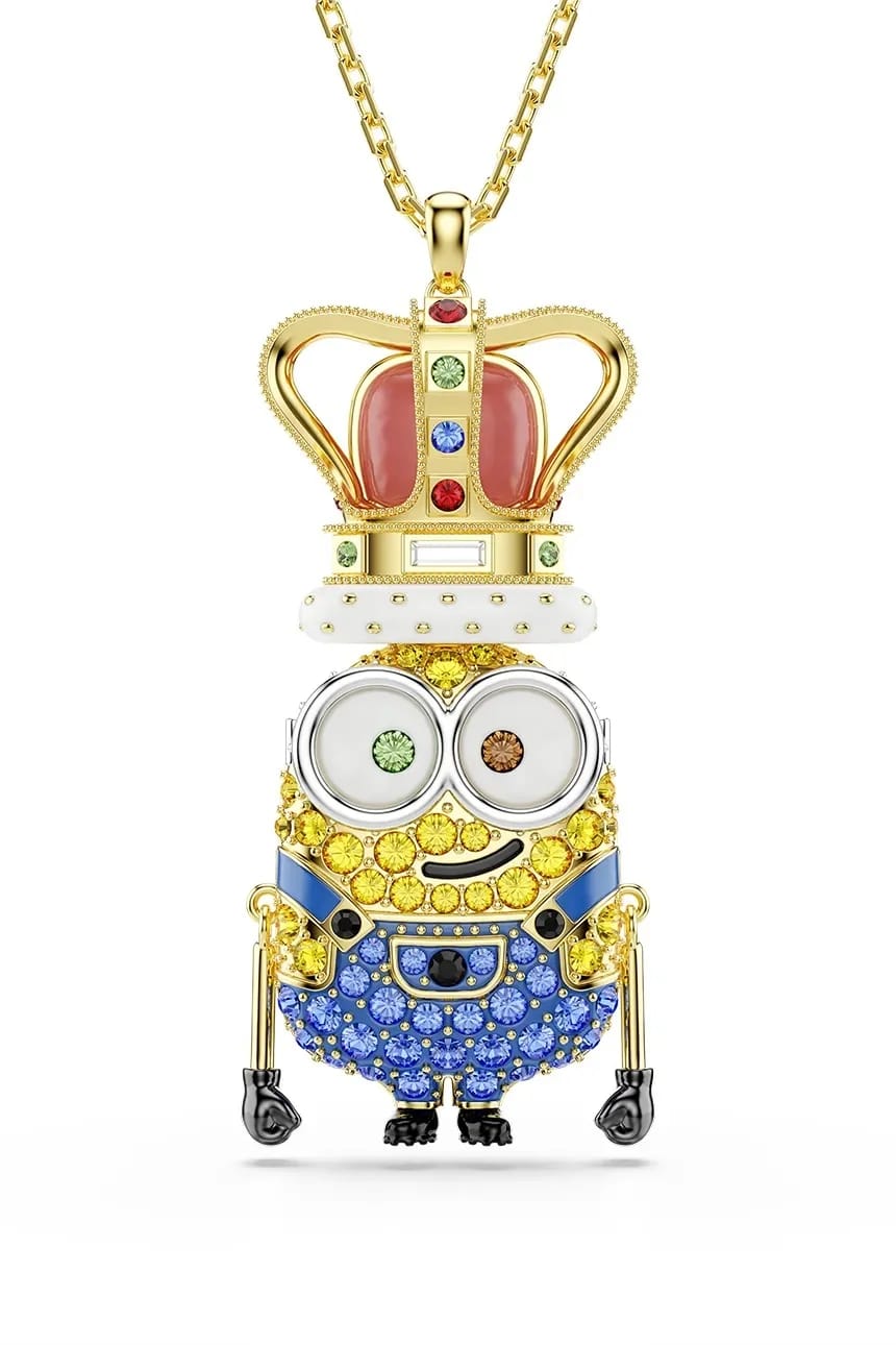 Женское колье с кулоном, позолоченный кристалл Swarovski MINIONS