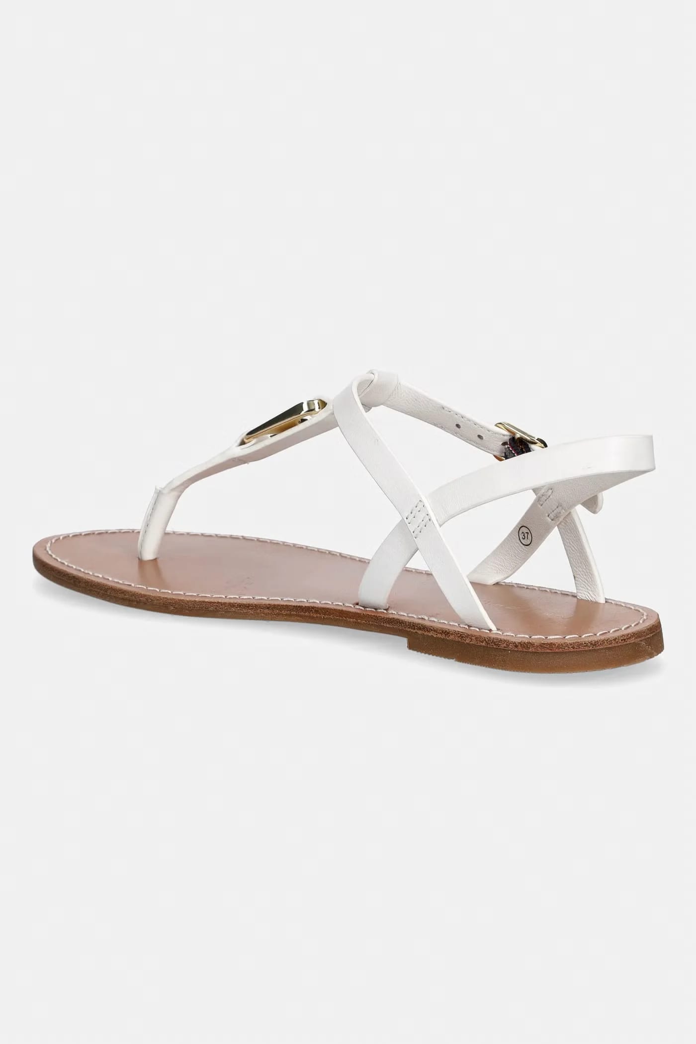 Женские кожаные сандалии на плоской подошве LEATHER THONG SANDAL - фото 3