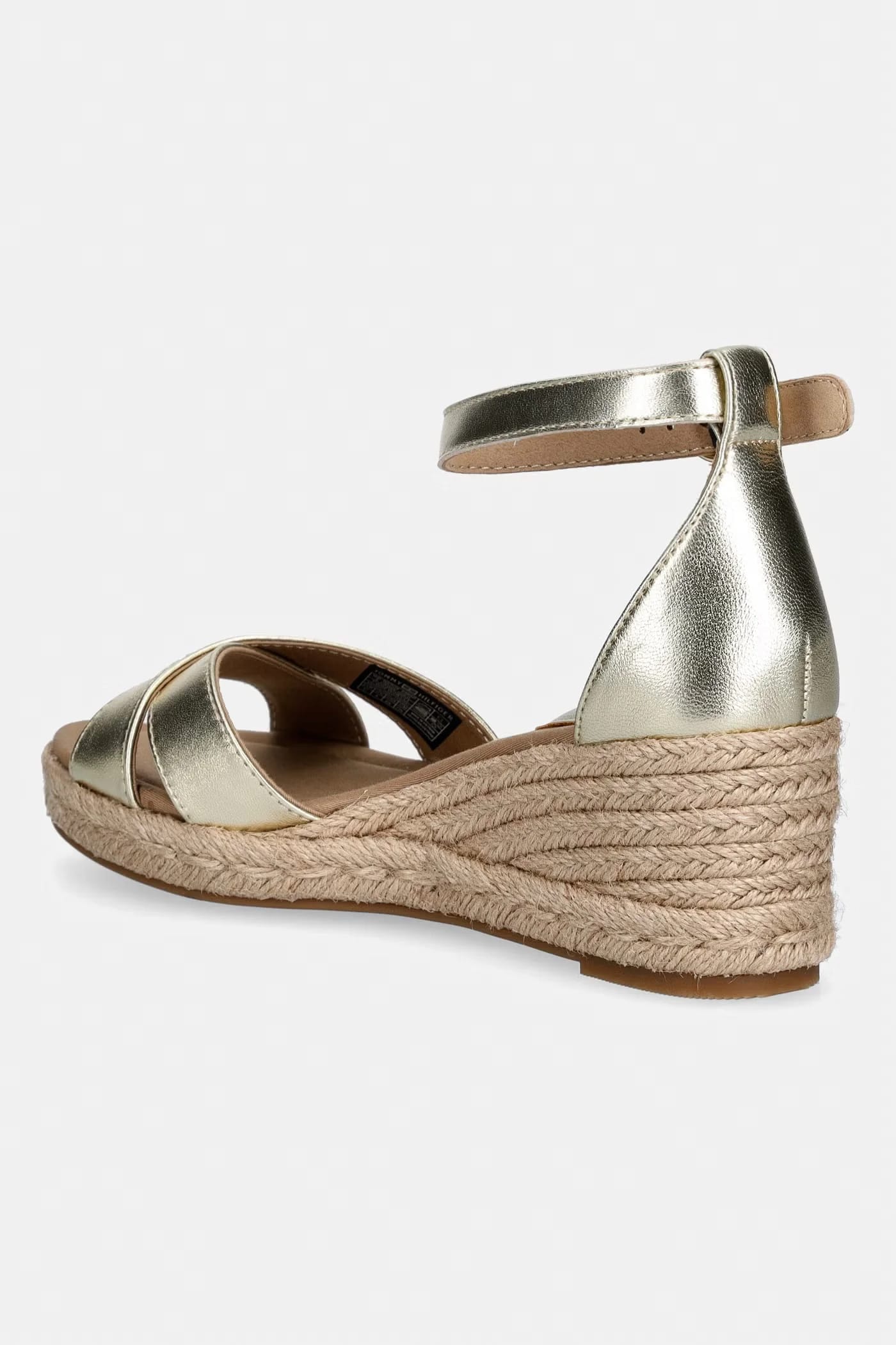Кожаные босоножки на танкетке MID WEDGE ESPAD X CROSS GOLD - фото 3