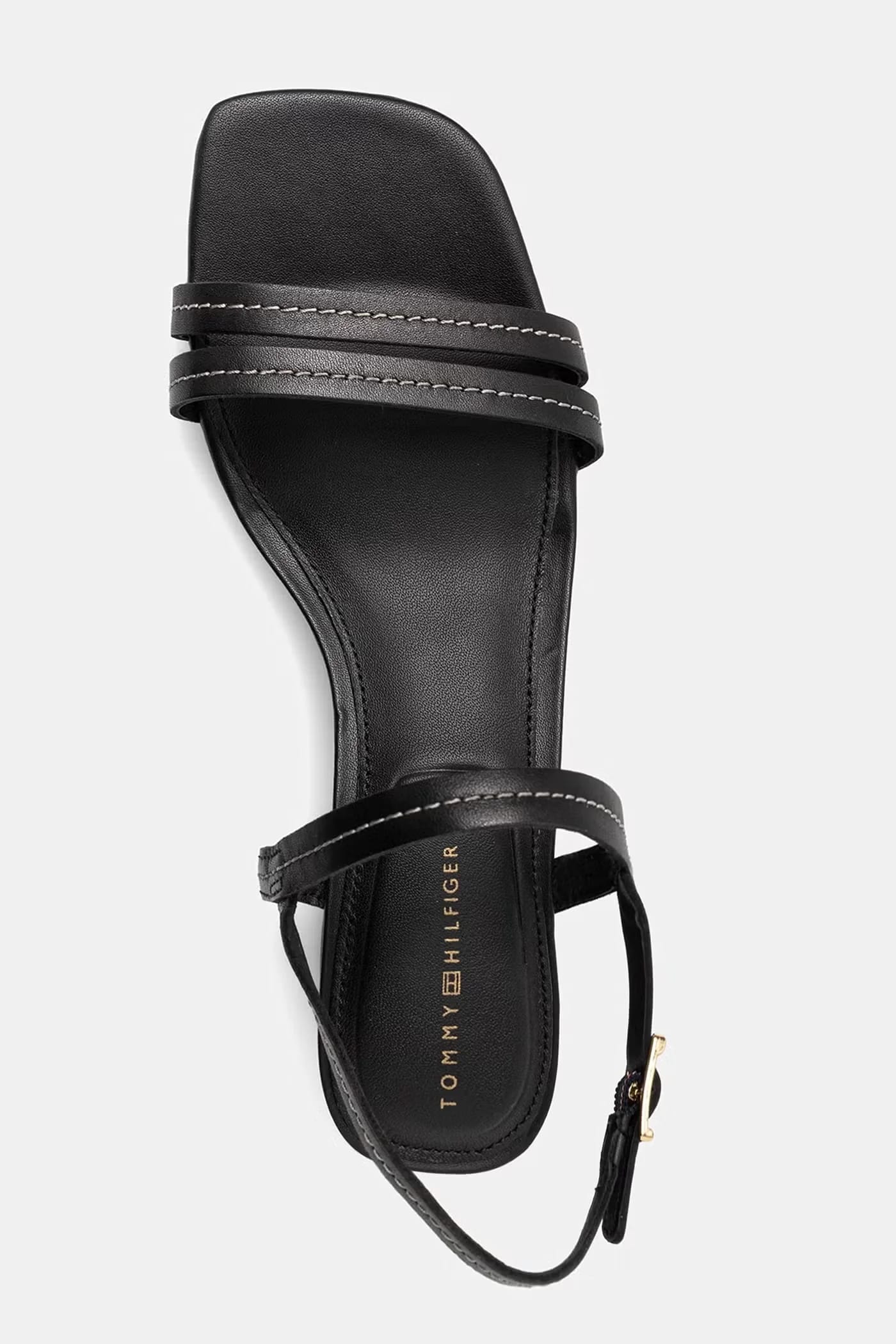 Кожаные босоножки на высоком каблуке LOW HEEL SANDAL STITCHING - фото 4