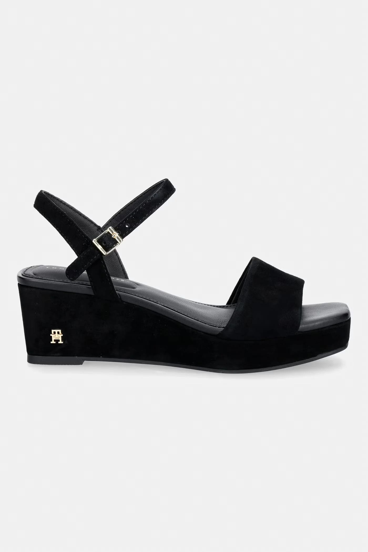 замшевые босоножки на танкетке SUEDE WRAPPED MID WEDGE - фото 2