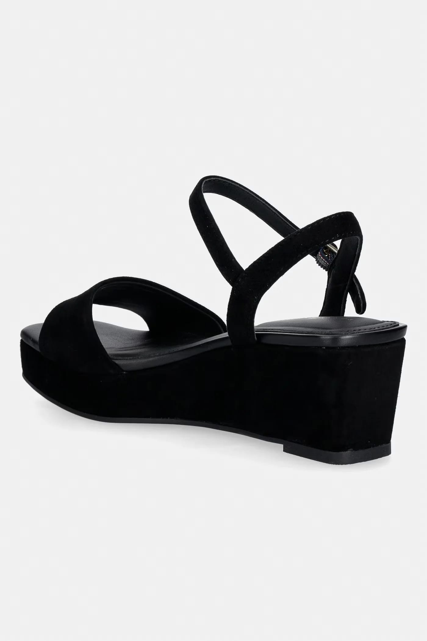 замшевые босоножки на танкетке SUEDE WRAPPED MID WEDGE - фото 3