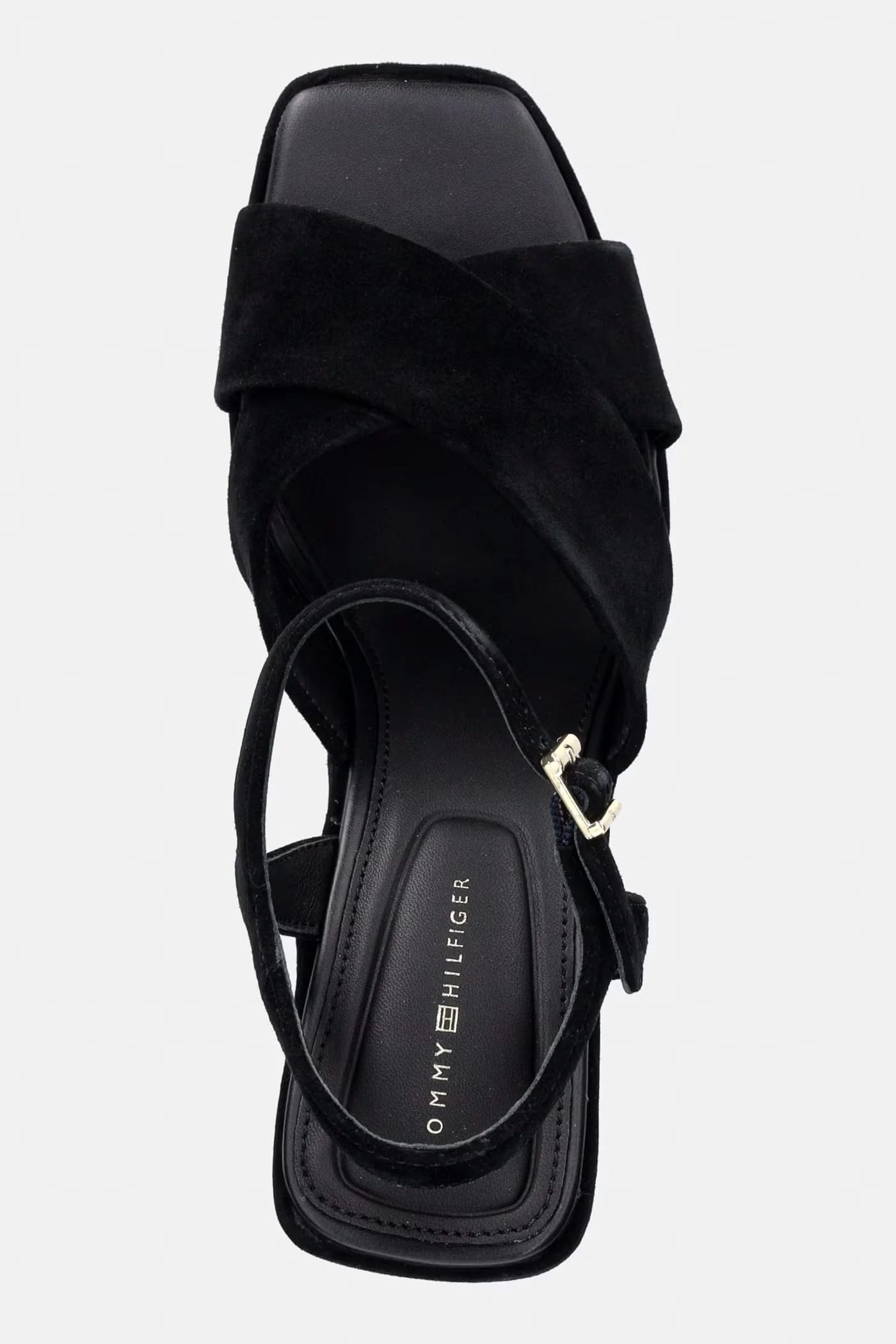 замшевые босоножки на танкетке SUEDE WRAPPED HIGH WEDGE - фото 4
