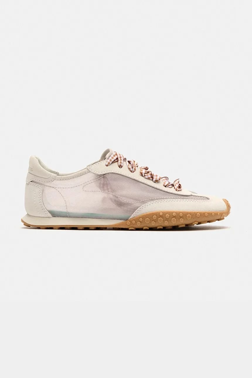BRIDGE VICHY Solid MESH SAGE замшевые женские кроссовки
