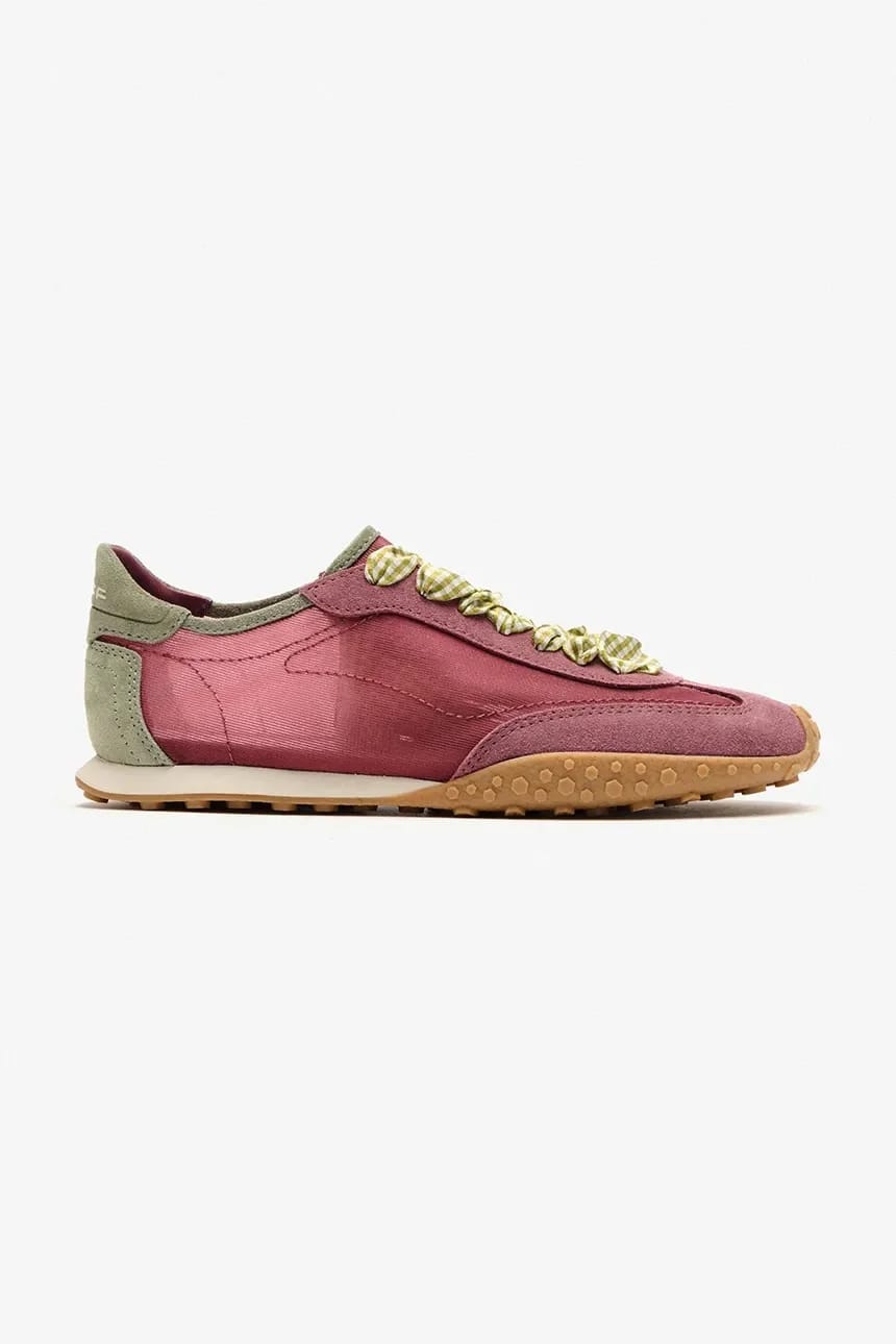 BRIDGE VICHY Solid MESH SAGE замшевые женские кроссовки