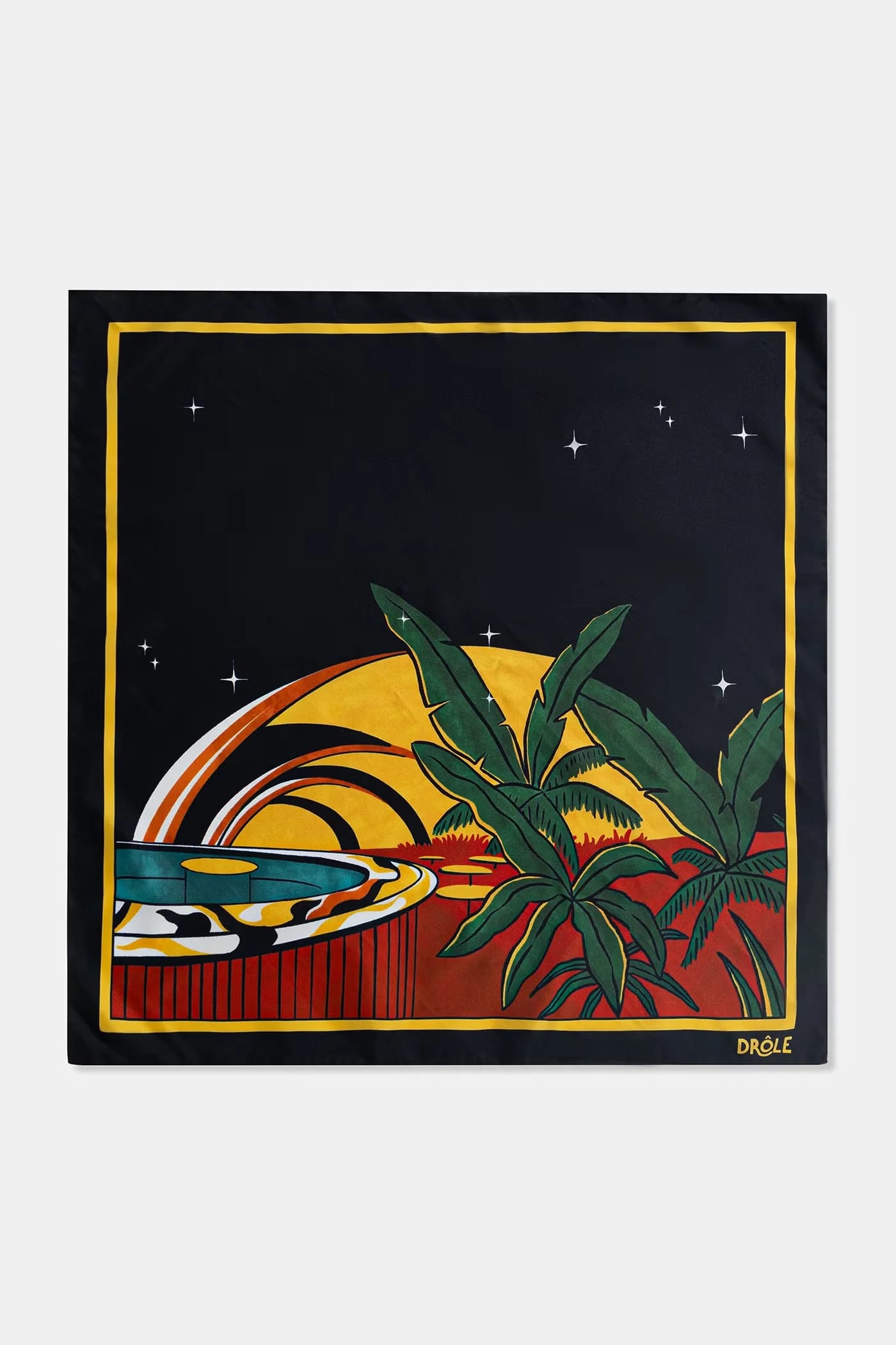 Мужской шелковый шарф Foulard Tropicana