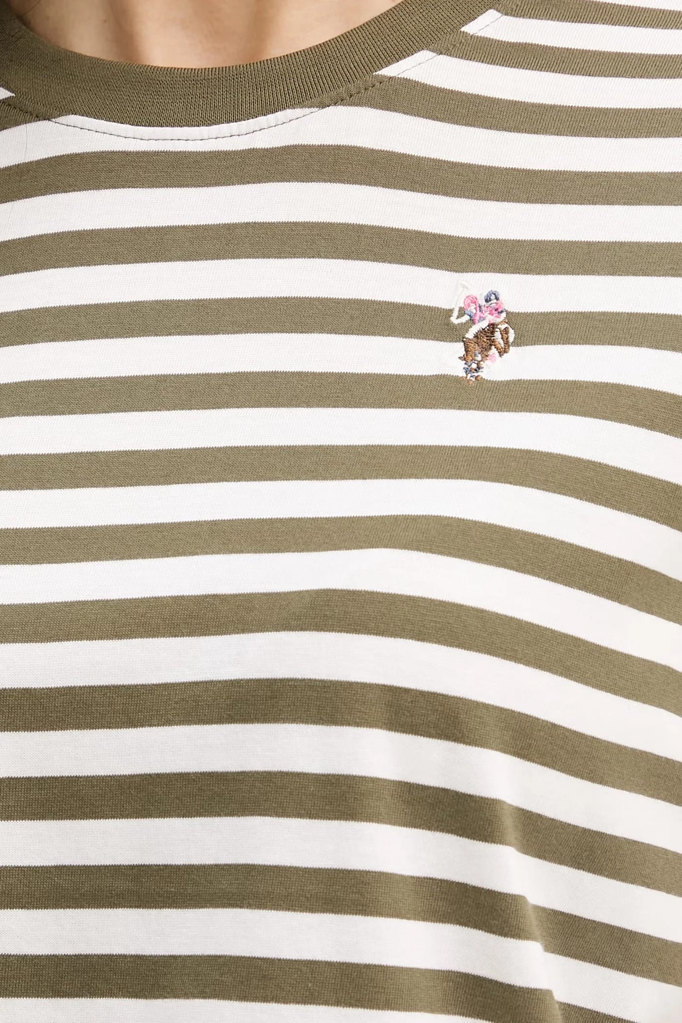 STRIPE CREW NECK женская хлопковая футболка - фото 5