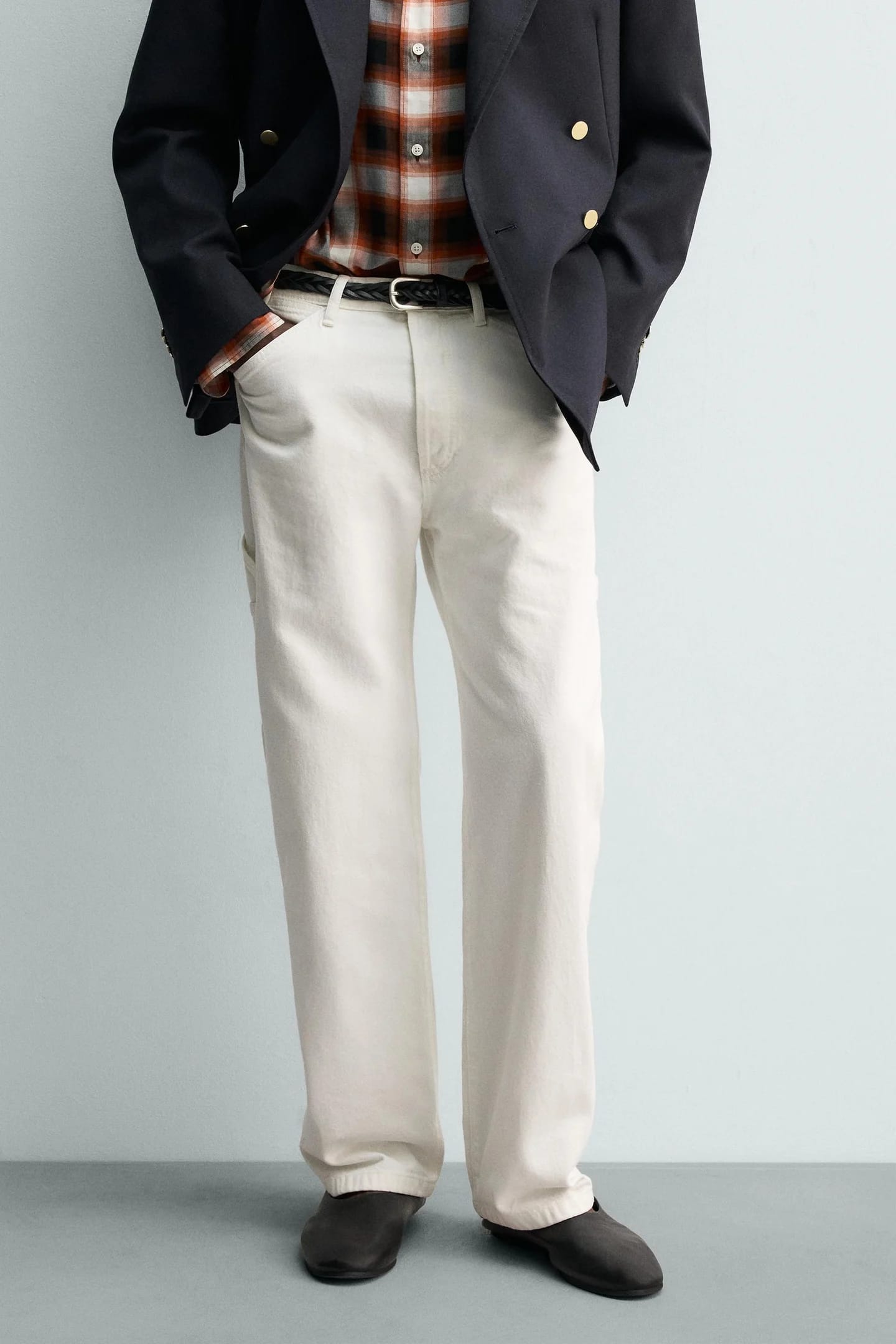БРЮКИ ДЛЯ ПЛОТНИКОВ С КАРМАНАМИ AARON LEVINE X Zara