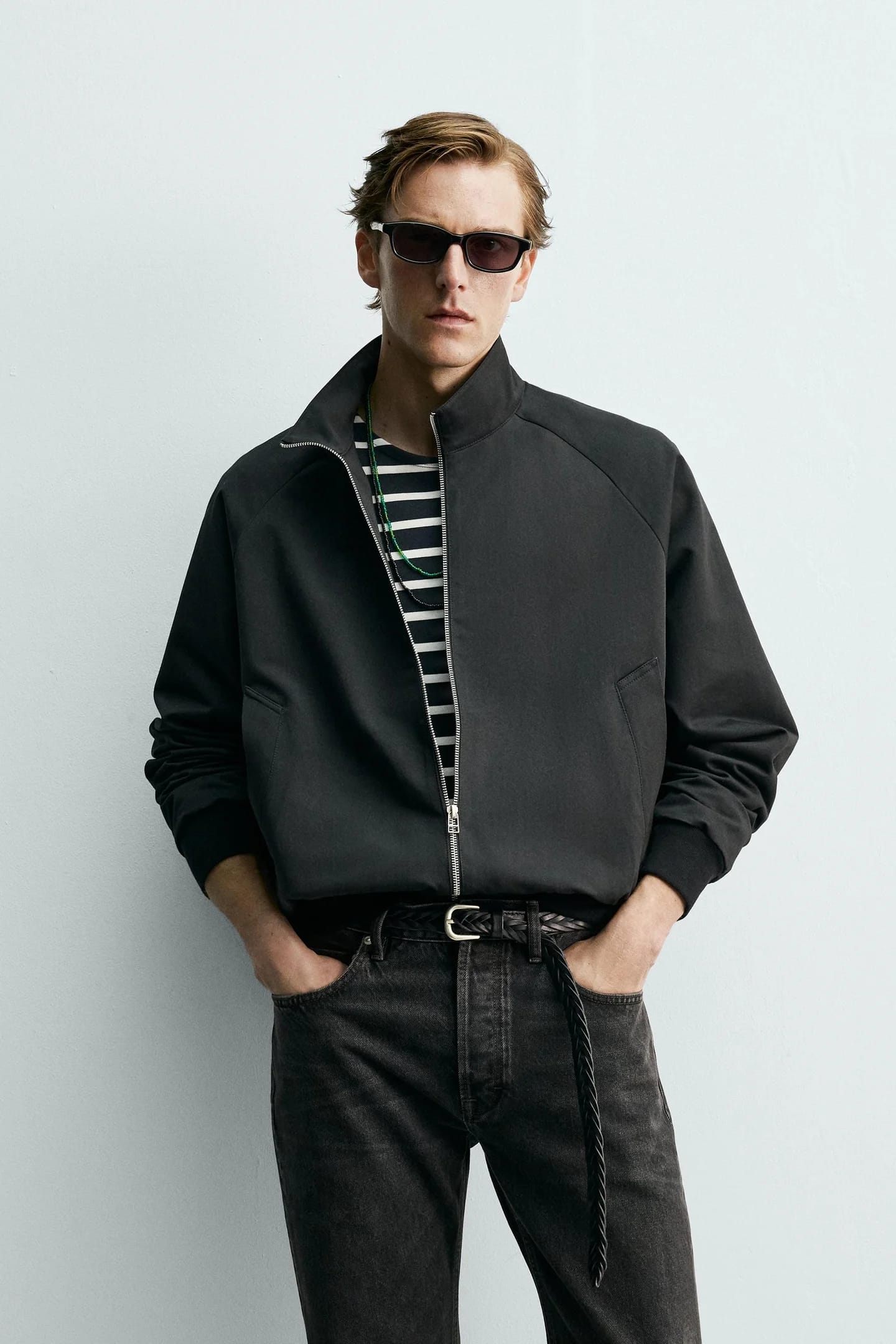 КУРТКА СТАНДАРТНОГО КРАЯ ИЗ ХЛОПКА И ШЕРСТИ AARON LEVINE X Zara