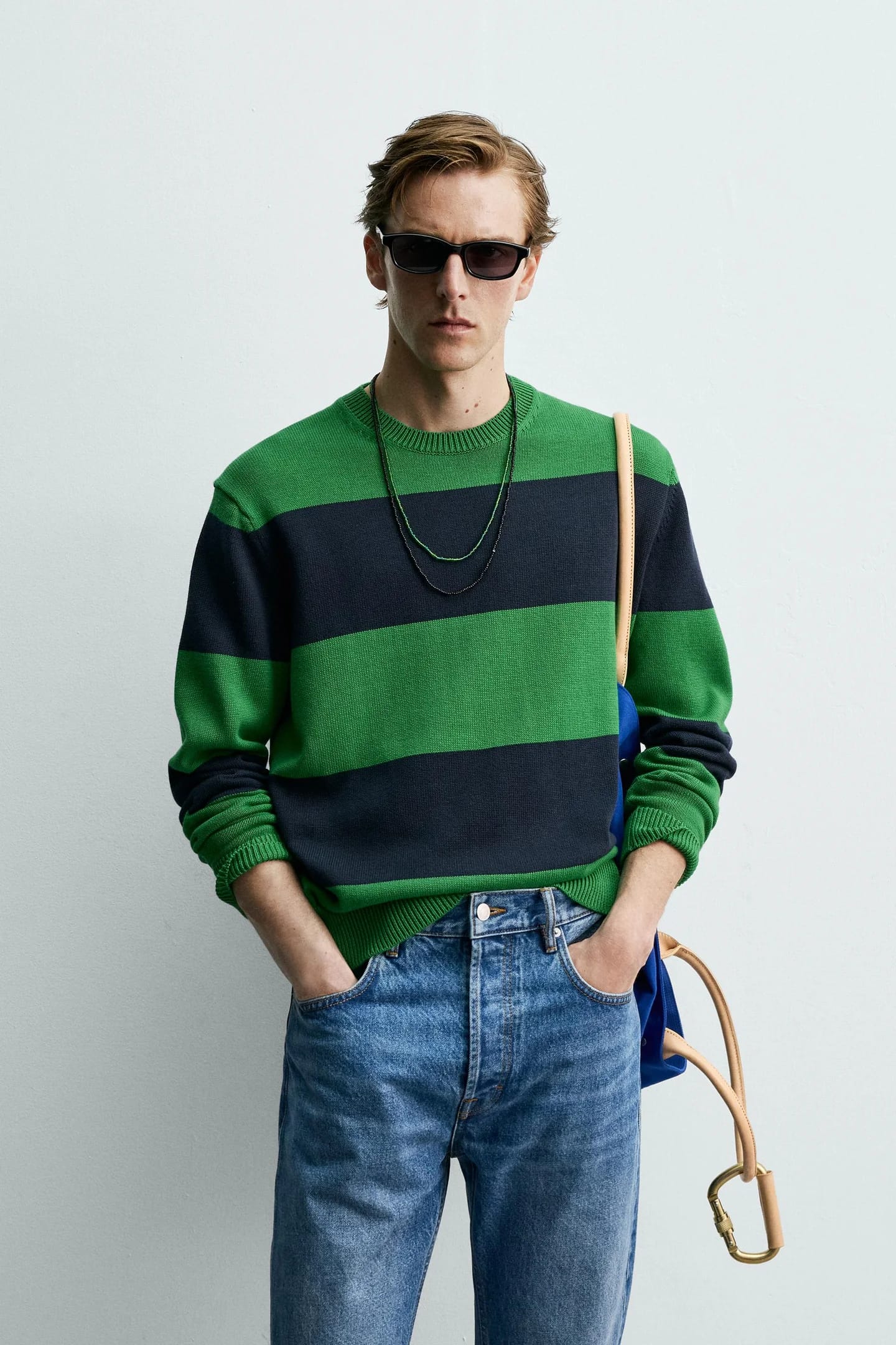 ДЖЕМПЕР ИЗ ЖАККАРДА В ПОЛОСКУ AARON LEVINE X Zara