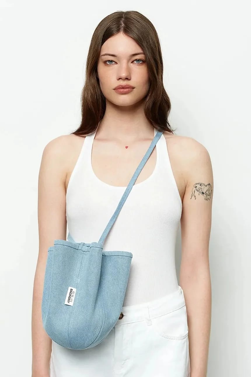 Женская джинсовая сумка RUSLAN BAGINSKIY Denim HatBag - фото 3