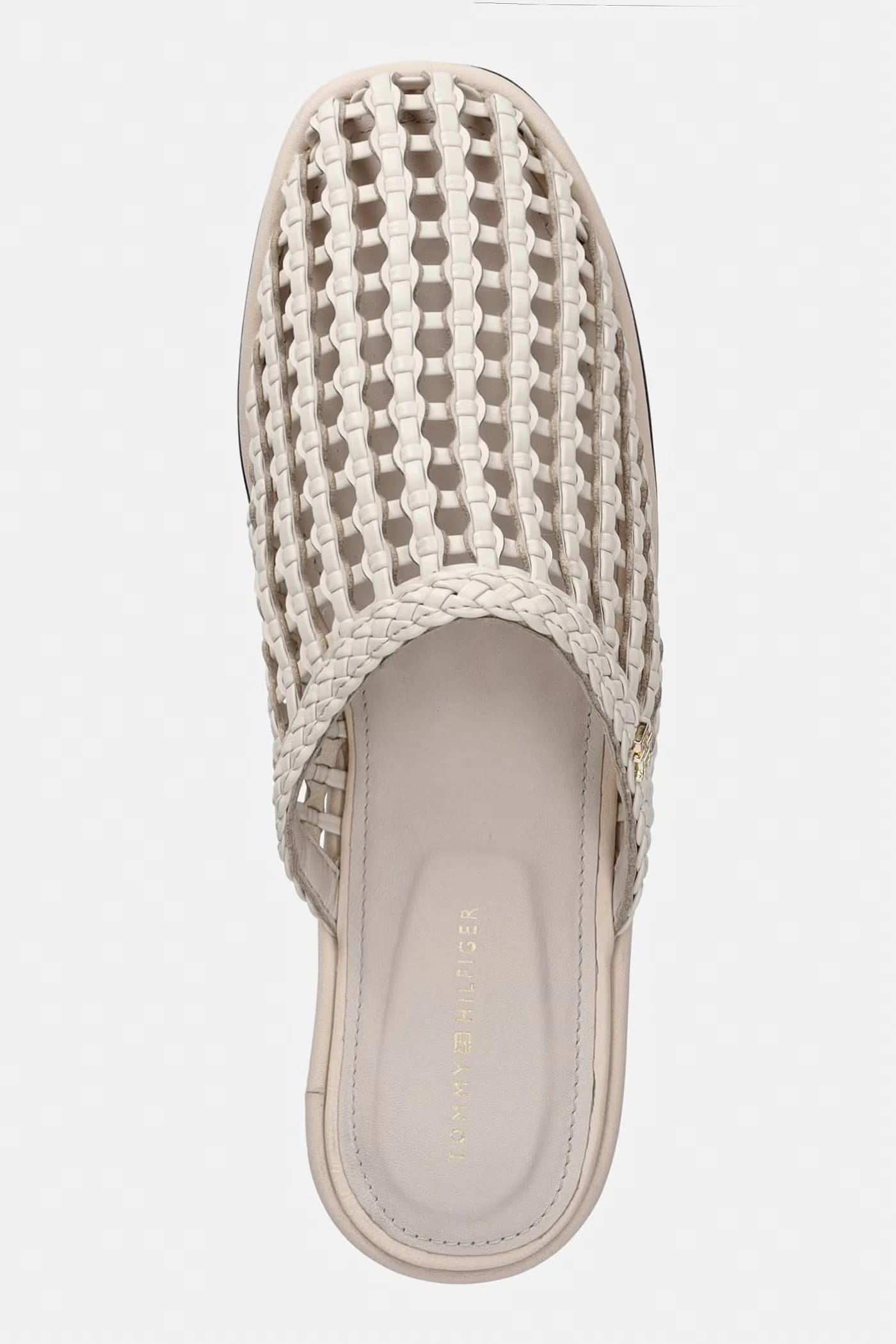Женские шлепанцы HILFIGER LEATHER MIX FLAT MULE - фото 4