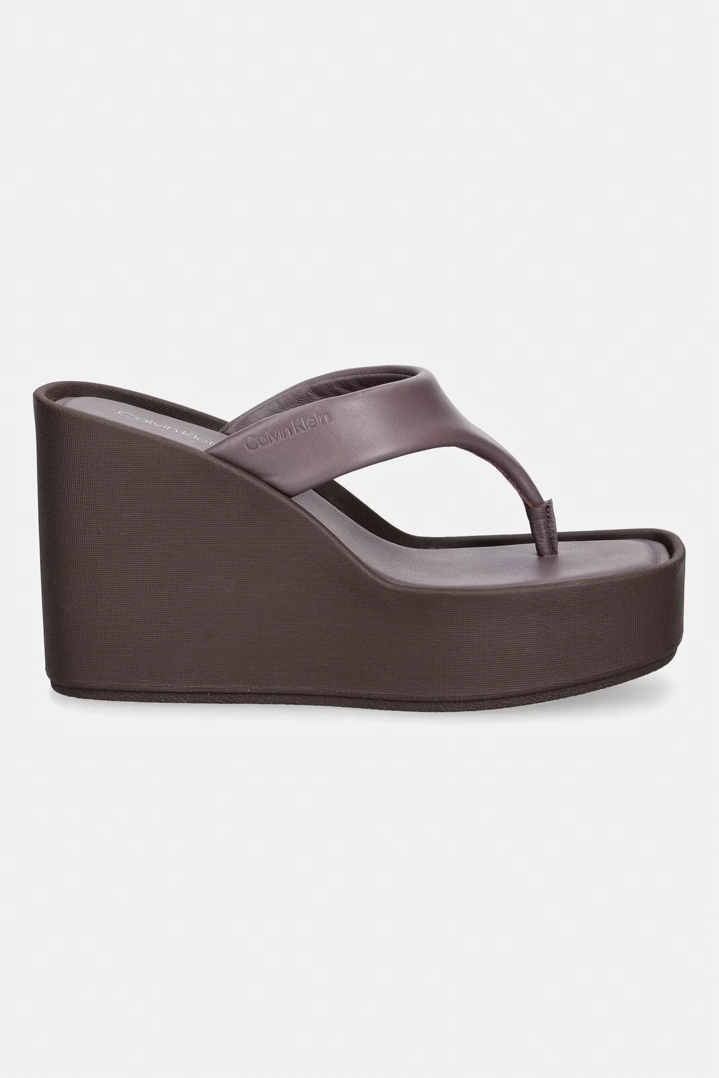 Женские кожаные шлепанцы WEDGE 70 SNDL THONG LTH - фото 2
