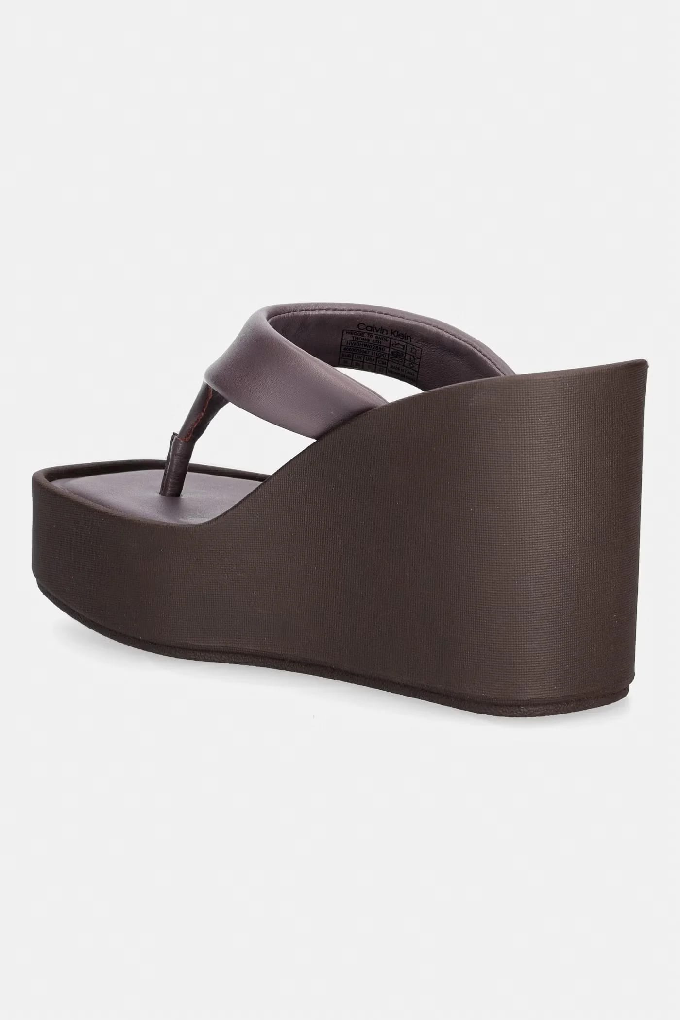 Женские кожаные шлепанцы WEDGE 70 SNDL THONG LTH - фото 3