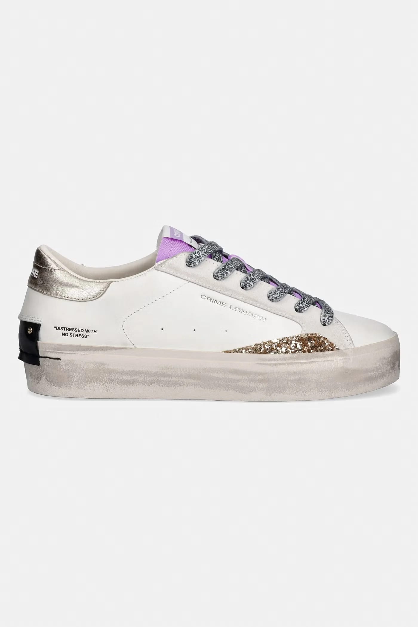 Женские кожаные кроссовки DISTRESSED PLATFORM - фото 2