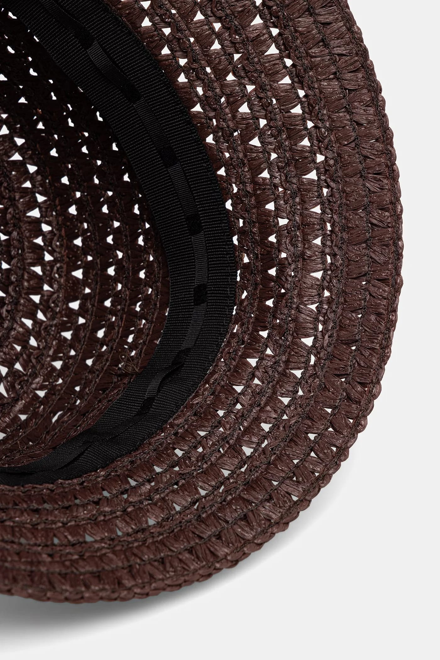 Женская соломенная шляпа из вискозы Brown Bucket Hat - фото 4
