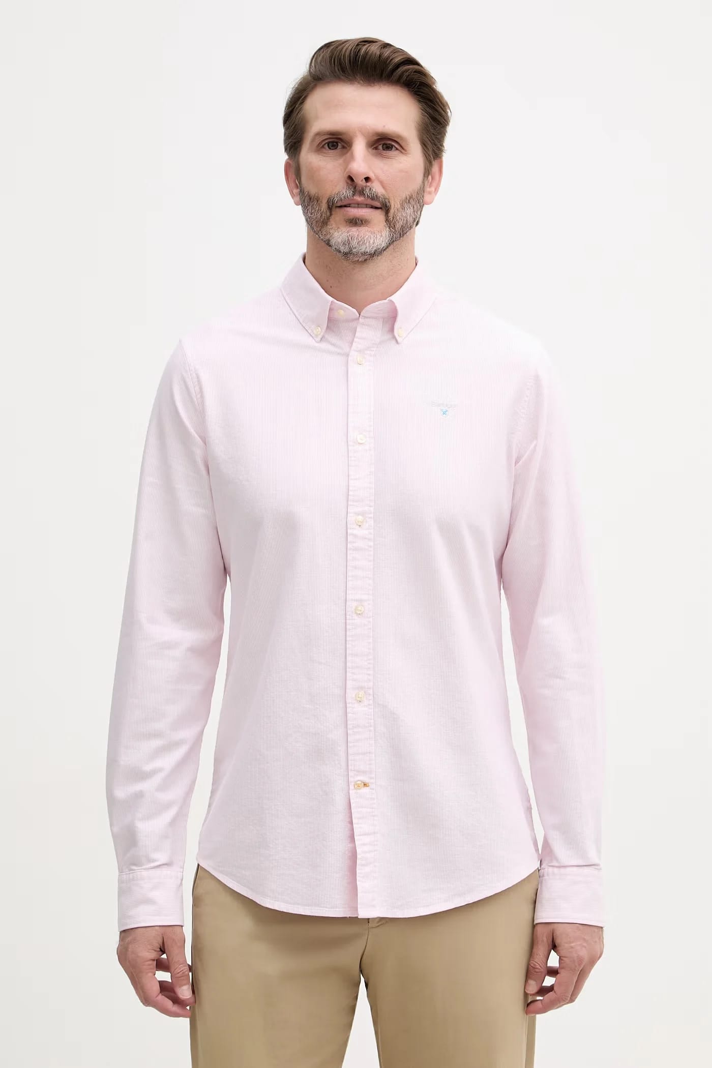 Мужская рубашка Oxtown Tailored в полоску из хлопка