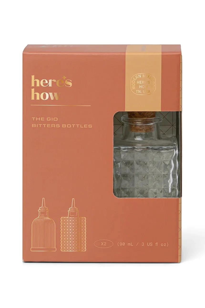 The Gio Bitters Bottles 90 мл, набор из 2 бутылок для бармена, набор для биттеров - фото 2